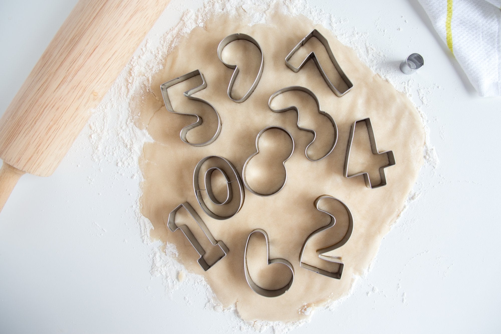 Fox Run Number Cookie Cutter Set, Silver