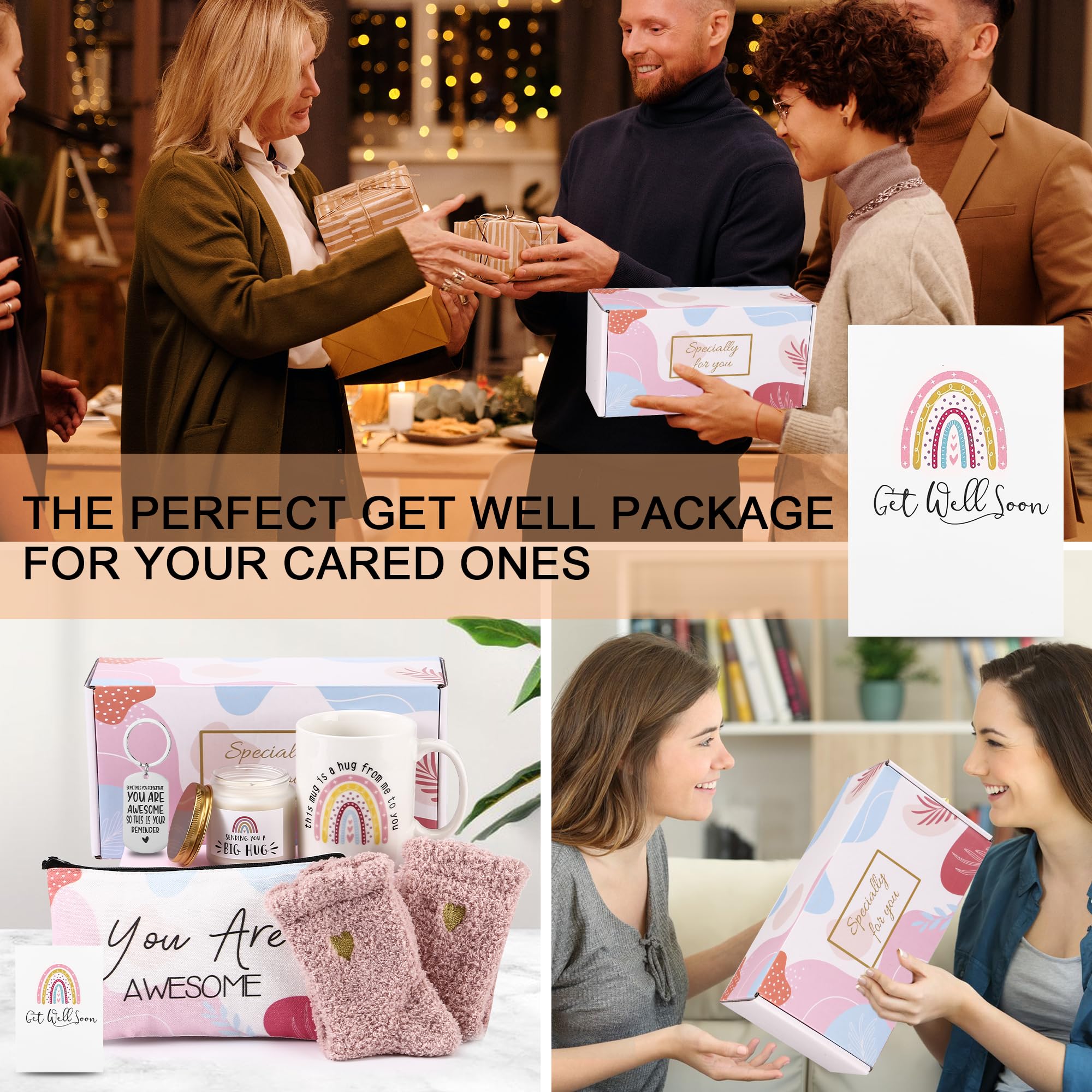 wangxitumug Get Well Soon Gifts for Women After Surgery,Gifts Basket for Women, Sick Care Package for Women, Encouragement Gift