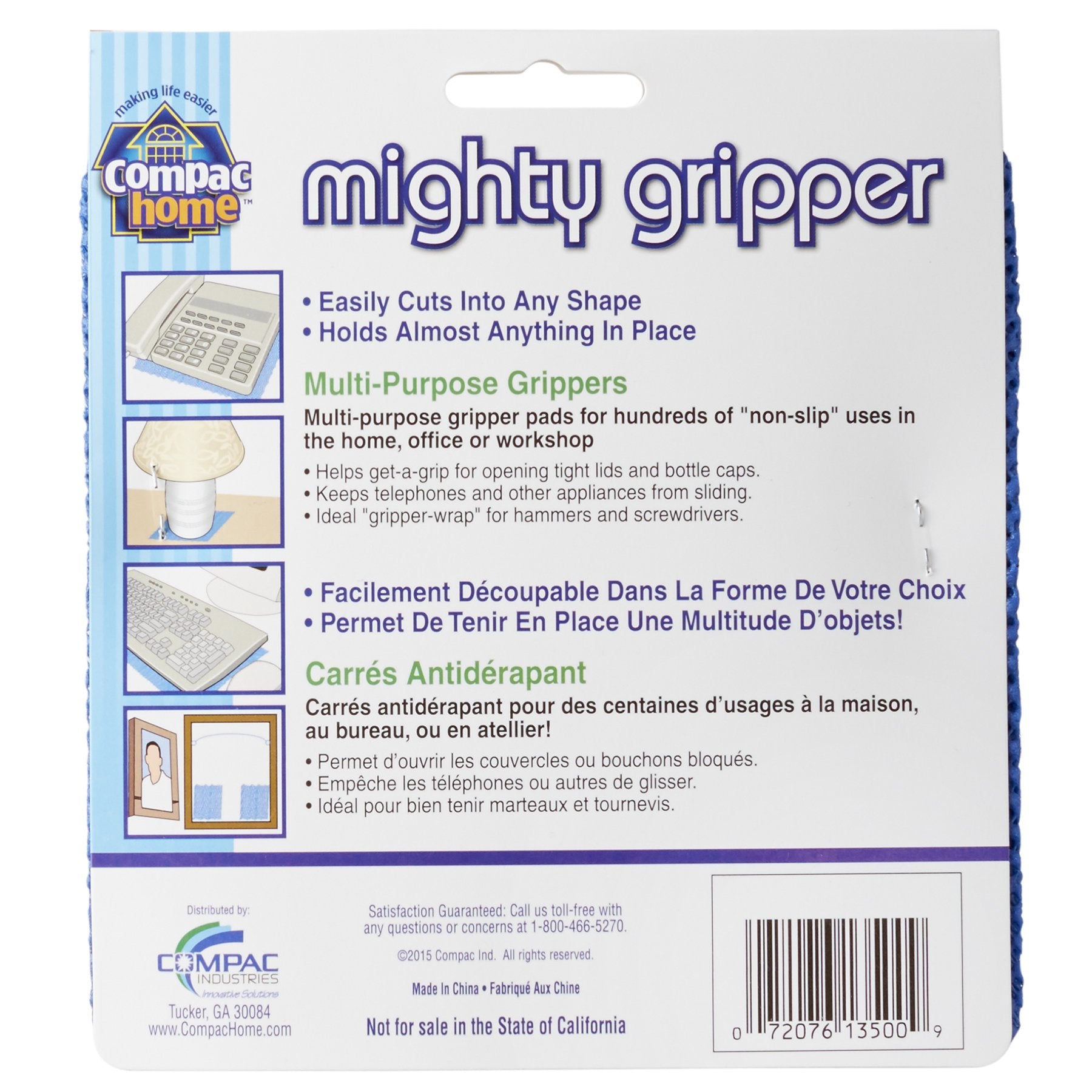 Compac Home Mighty Gripper Non-Slip Pads Jar Opener, Stablize Pictures, Keyboards, Lamps, And More, 8 Count