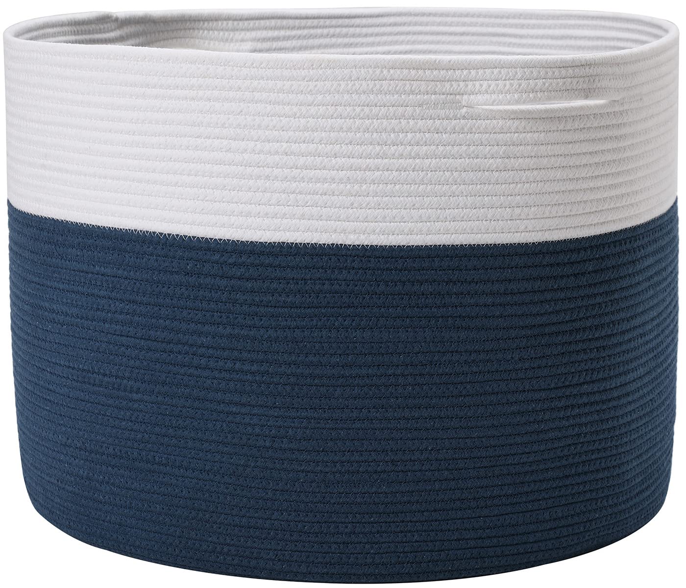 24'' X 24'' X 17'' Max Size Large Cotton Rope Basket, Extra Large Storage Basket, Woven Laundry Hamper, Cloth Storage Bin, For B