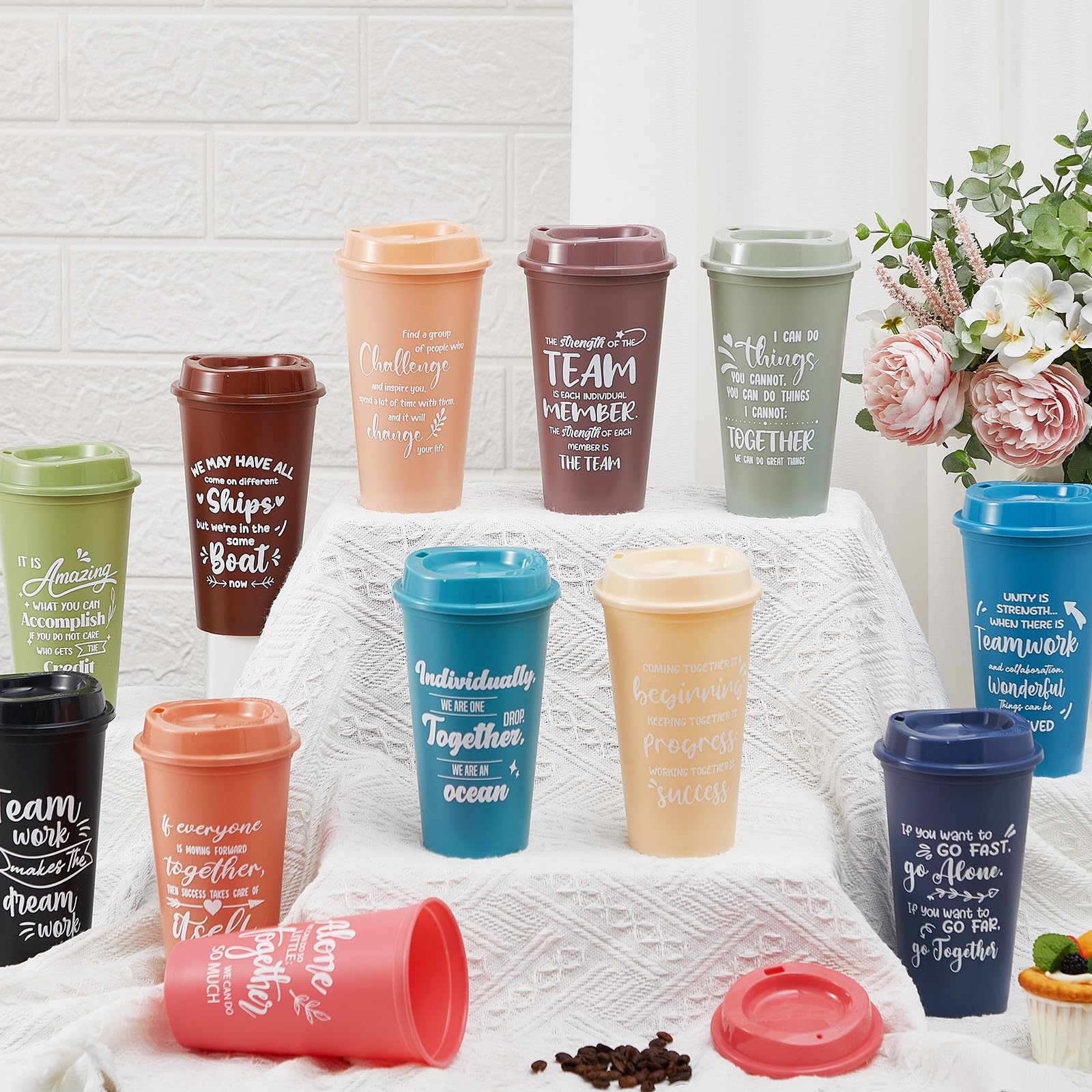 FillTouch 24 Pcs Appreciation Cups for Coworkers Employee Staff Teacher Appreciation Gifts for Christmas Office Gift Basket, 16