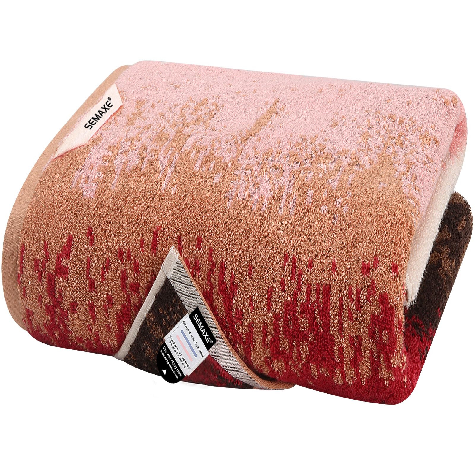 Semaxe Luxury Bath Towel, 100% Cotton Towel With Hanging Loop And Smart Tag, Hotel & Spa Quality Towel For Bathroom, Gift Box Pa