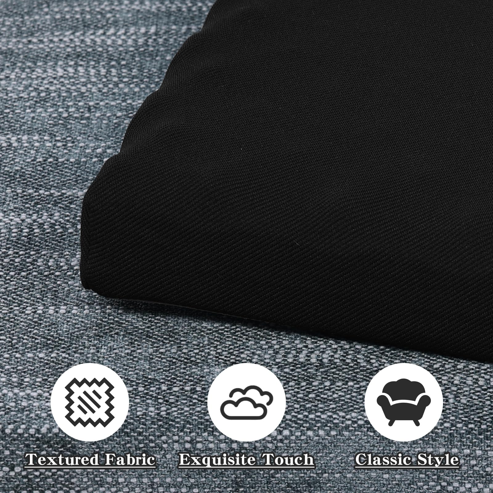 Baibu 12 Inches Non Slip Stool Cushion Square, Soft Bar Stool Cushion With Ties Square Seat Cushion For Stackable Kitchen Stools