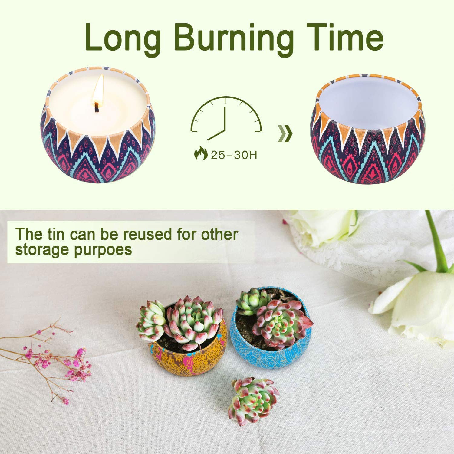 LKDJR Scented Candles Gift Set, 4 Pack Aromatherapy, 120H Burn, Multicolor, Ideal for Stress Relief & Gifting