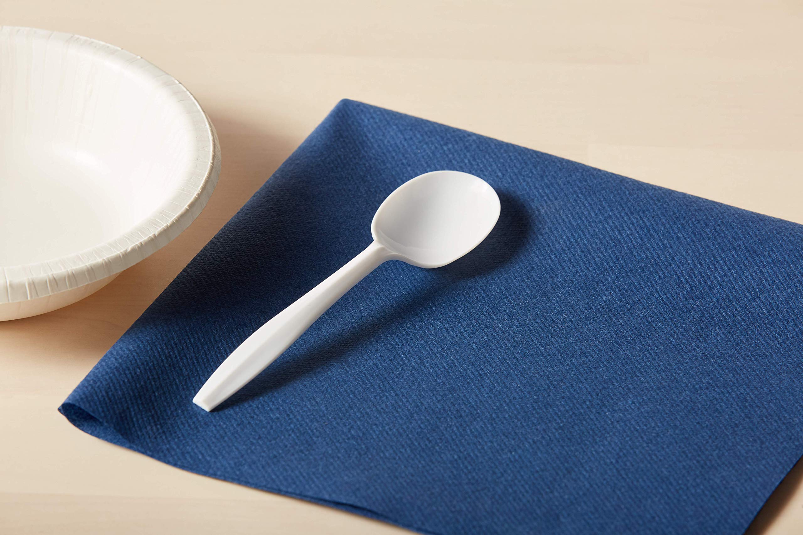 Dixie 5.75'' Medium-Weight Polypropylene Plastic Soup Spoon By Gp Pro (Georgia-Pacific), White, Psm21, (Case Of 1,000), Medium W