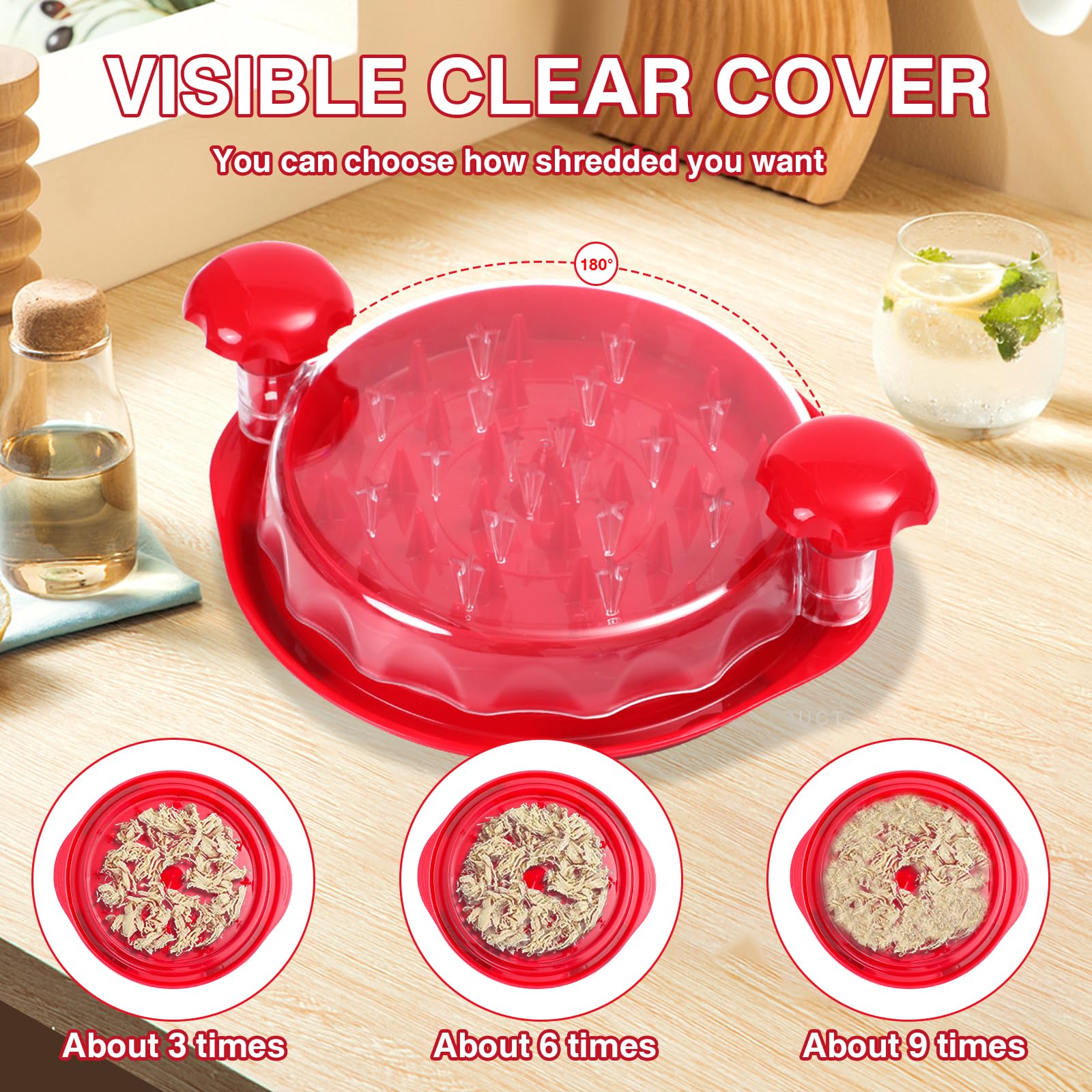 Latest Chicken Shredder Tool Twist -10.8 Inches Large Meat Shredder Tool Twist With Cleaning Brush, Visible Shredded Chicken Too
