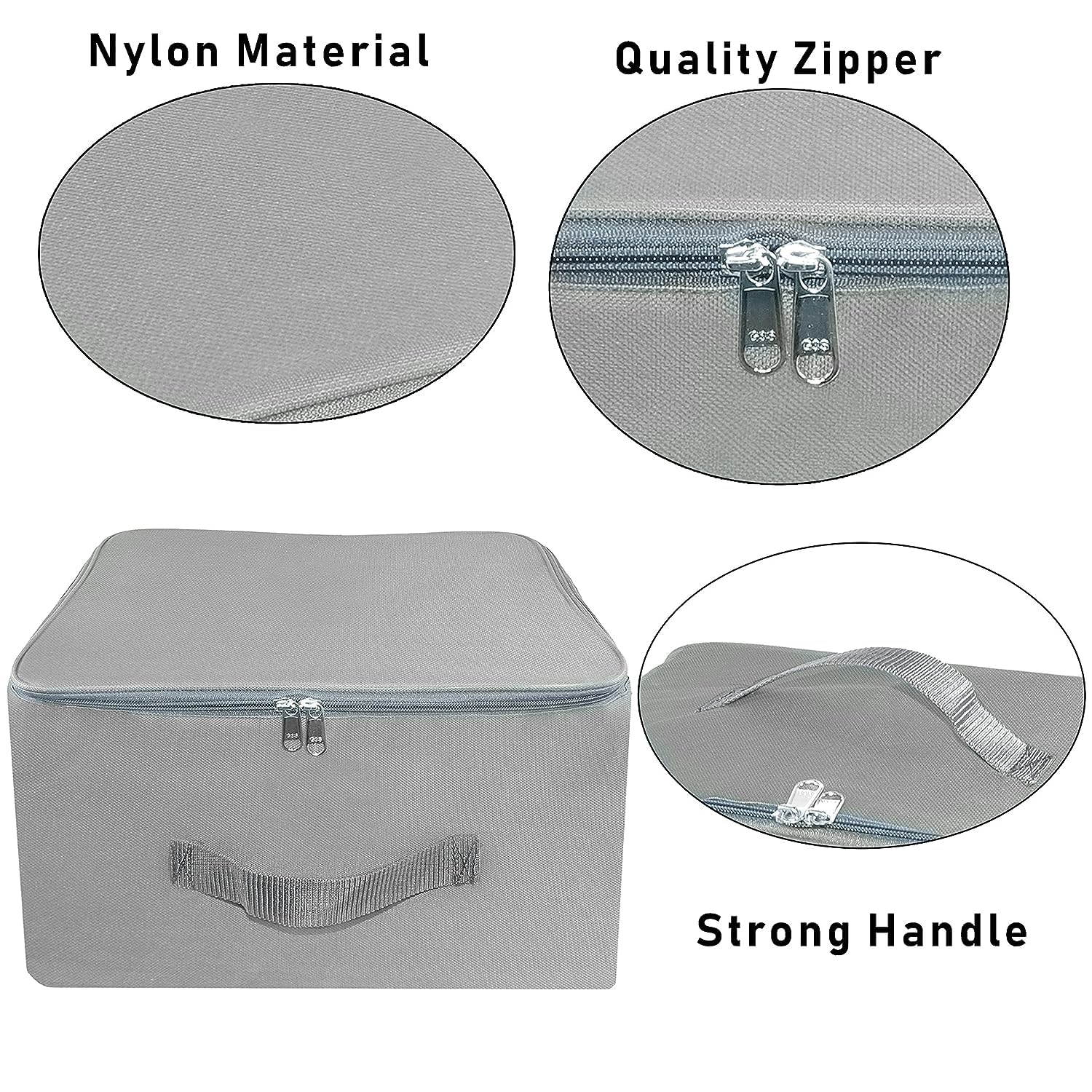 Storite 10 Pack Nylon Wardrobe Bag Underbed Moisture Proof Cloth Storage Organizer, Storage box for Clothes Saree Bags with Zipp