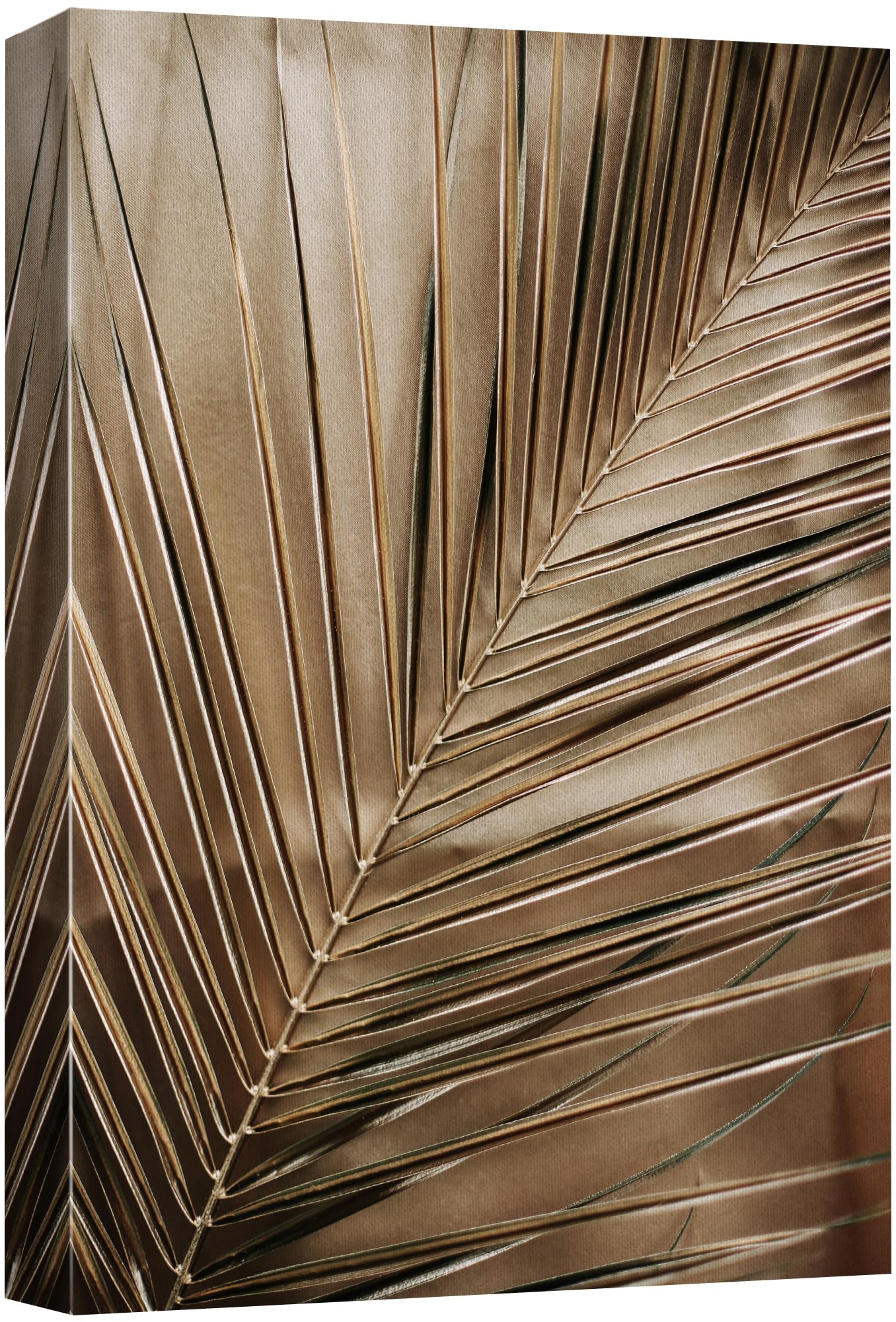 Wall26 Canvas Print Wall Art Modern Golden Palm Leaf Luxurious Botanical Nature Wilderness Photography Modern Art Decorative Cou