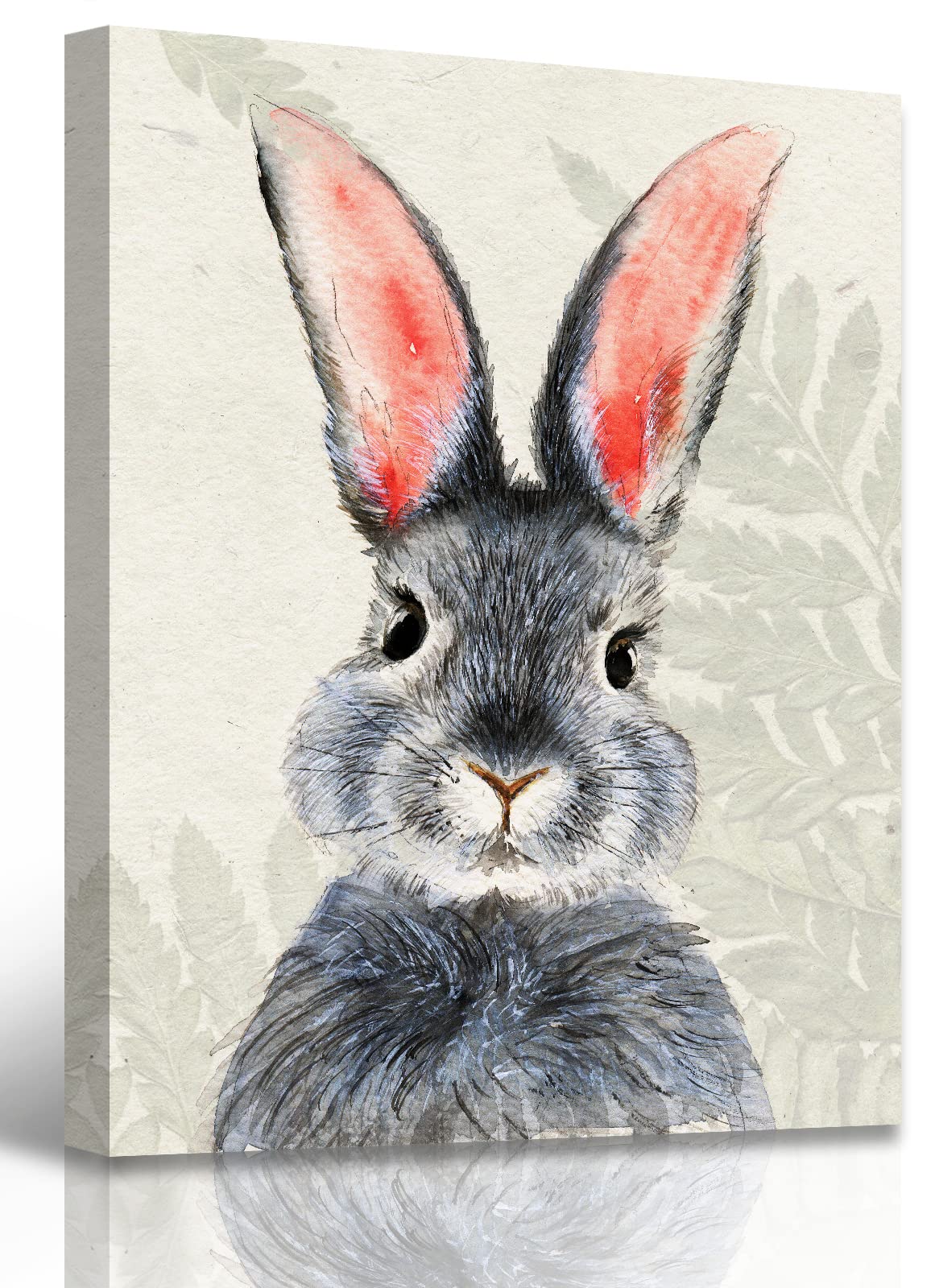 Blinfeiru Kids Room Decor Bunny Decor Wall Art Blue Gray Cute Rabbit Poster Picture Canvas Print Girls Baby Wall Decorations 1 P