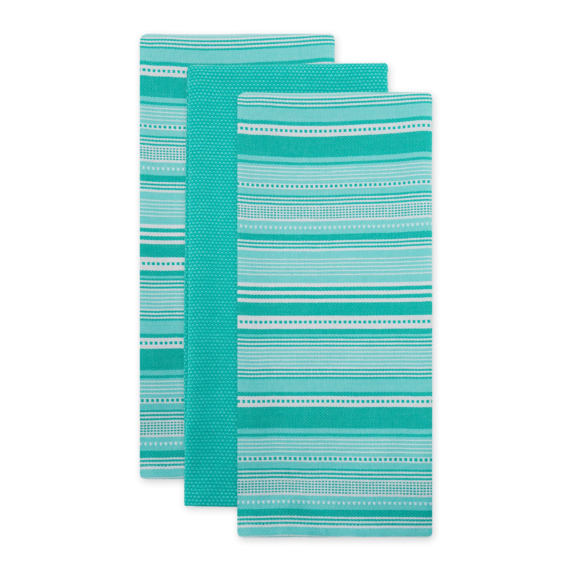 DII Aqua Urban Stripe Dishtowel (Set of 3)