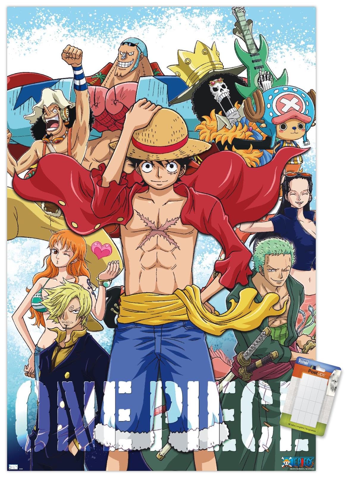 Trends International One Piece - Crew Wall Poster, 22.4L X 14.7W, Premium Poster & Mount Bundle