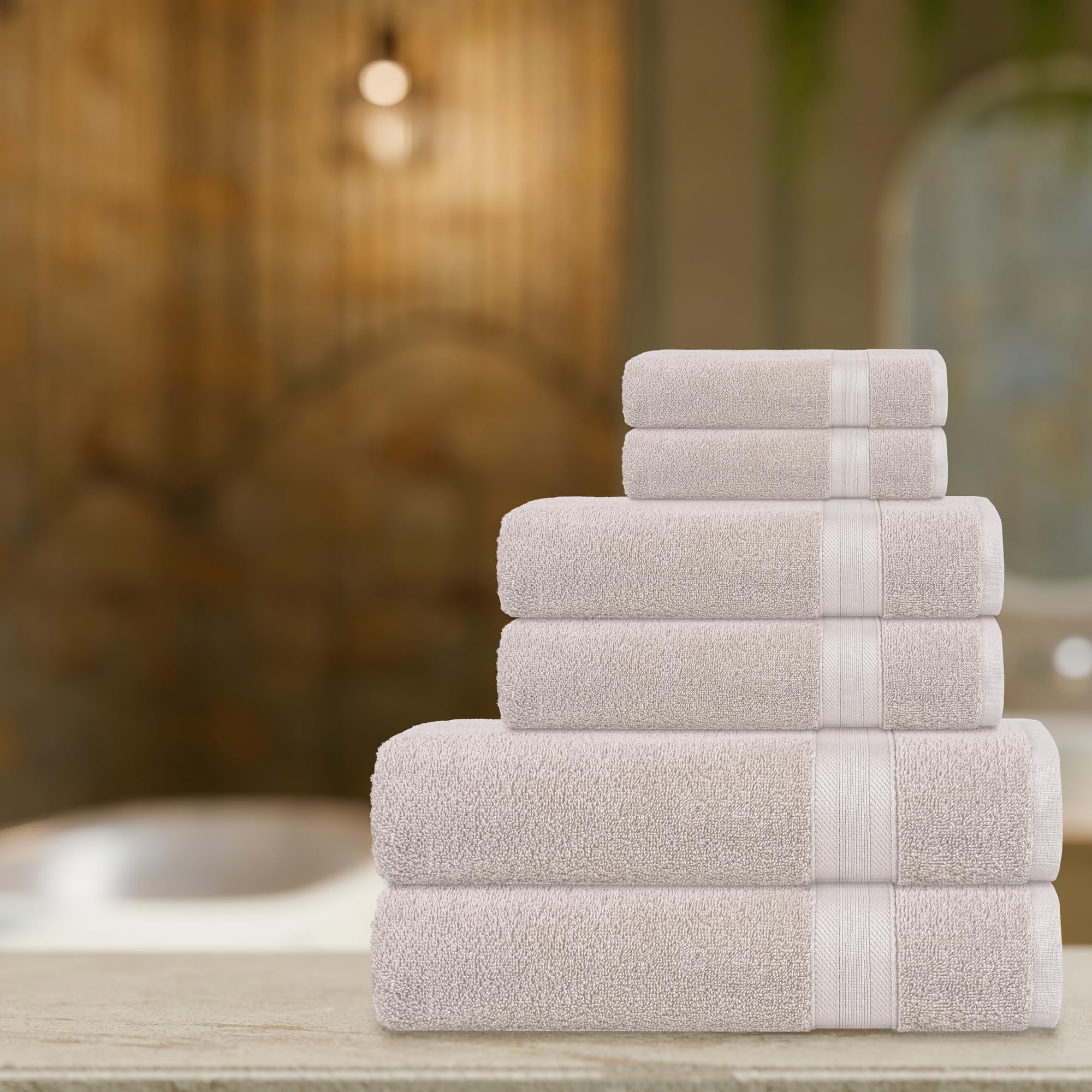 Quick-Dry, Soft & High Absorbent Bath Towels Cotton Turkish Bath Towel Set Of 6 | Daily Use 100% Cotton Towels For Bathroom, Gym