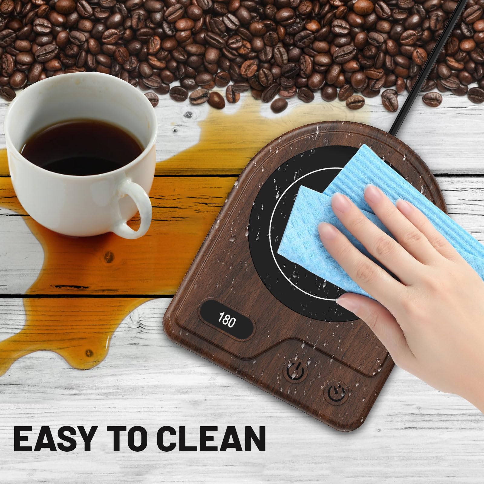 Mug Warmer, Coffee Mug Warmer With 3 Adjustable Temperature Settings, Coffee Warmer 2-12 Auto Shutoff, Digital Display Coffee Cu