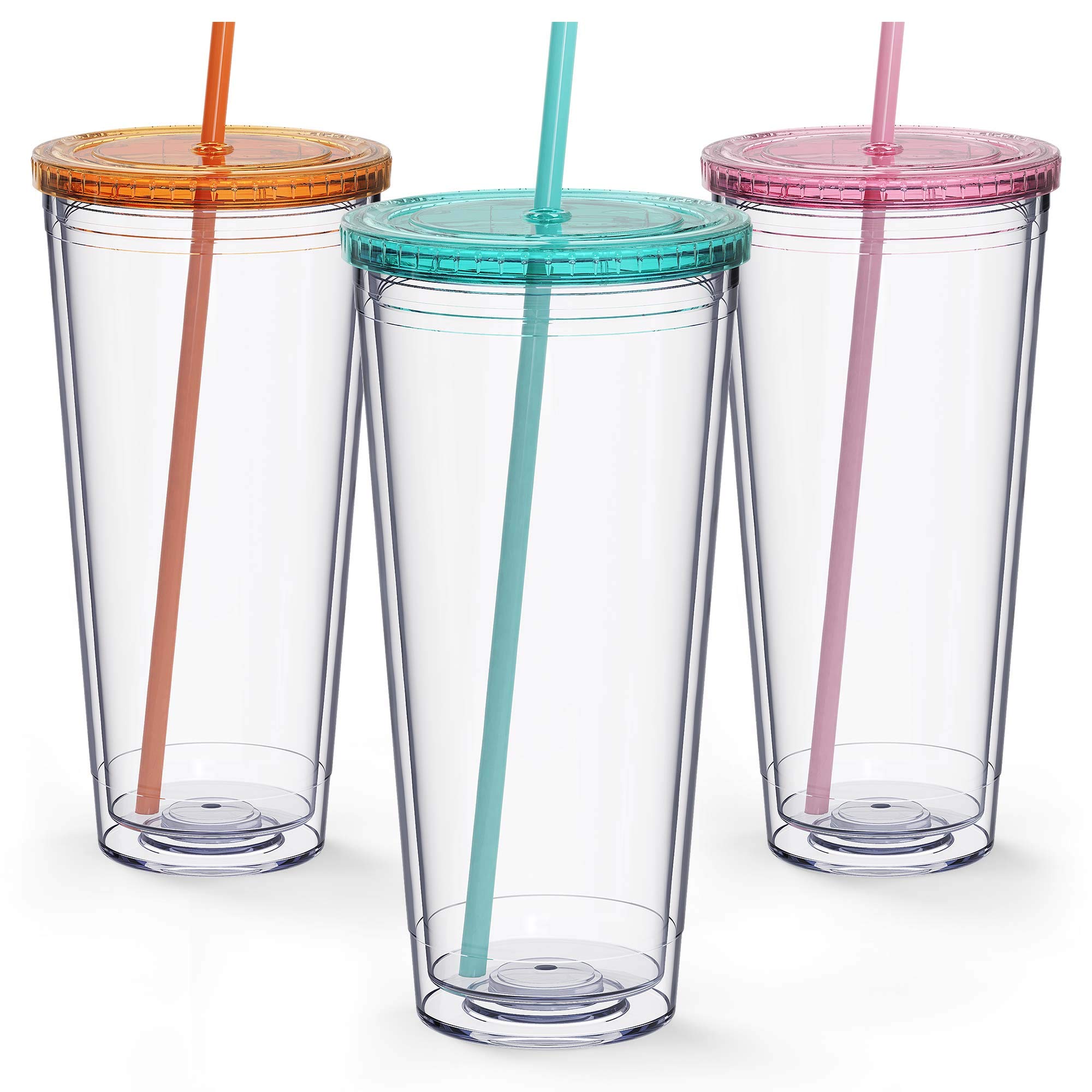 Maars Insulated Travel Tumblers 32 Oz. | Double Wall Acrylic | 3 Pack