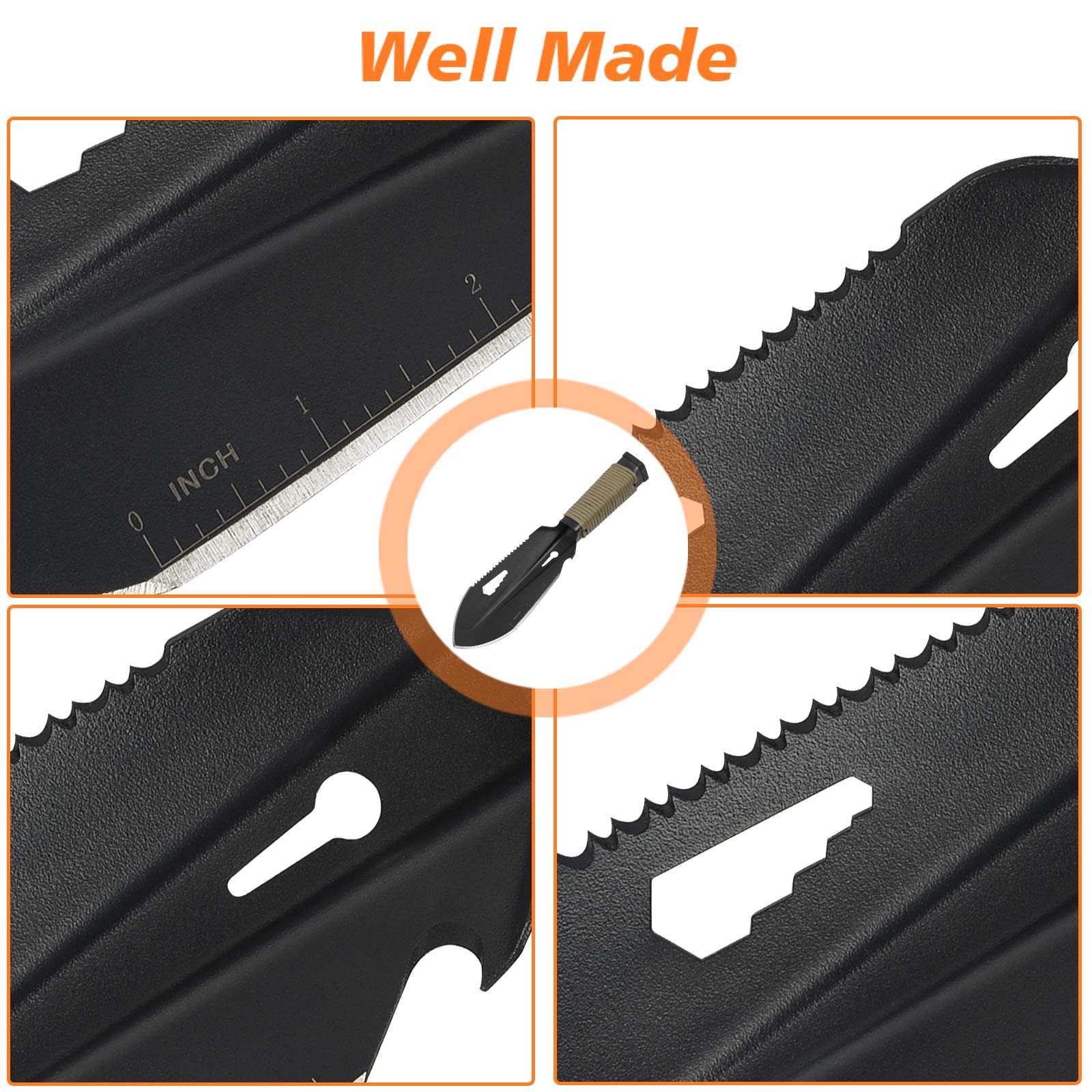 Backpacking Trowel Ultralight, Camping Shovel, Garden Trowel Hand Tool With Carrying Pouch For Hiking, Digging, Metal Detecting,