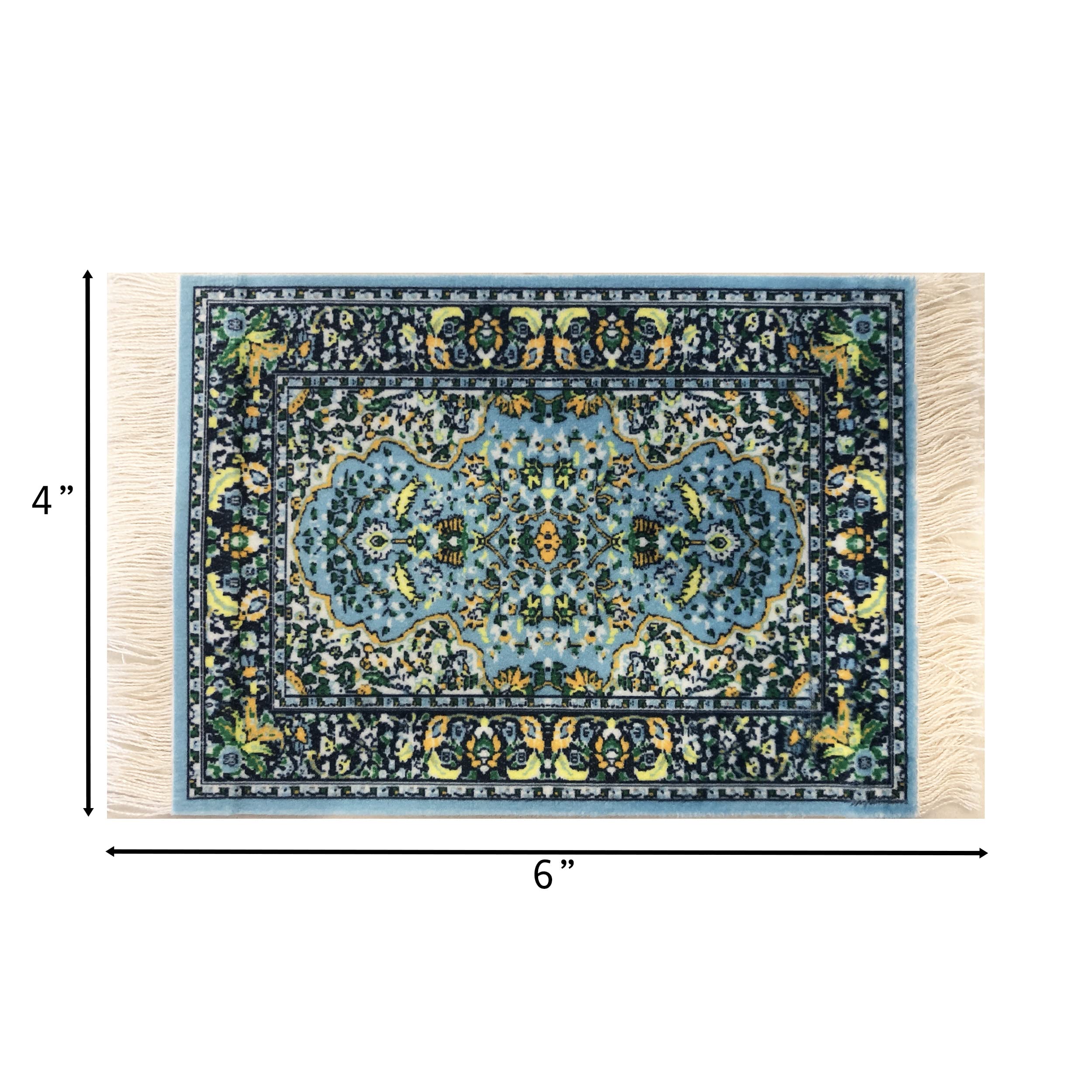 Carpet Coasters  Set of 4 Turkish Rug Style Table Drink mats  Absorbent Kitchen and Dining Accessories  Spill & drip Protection  Rectangular