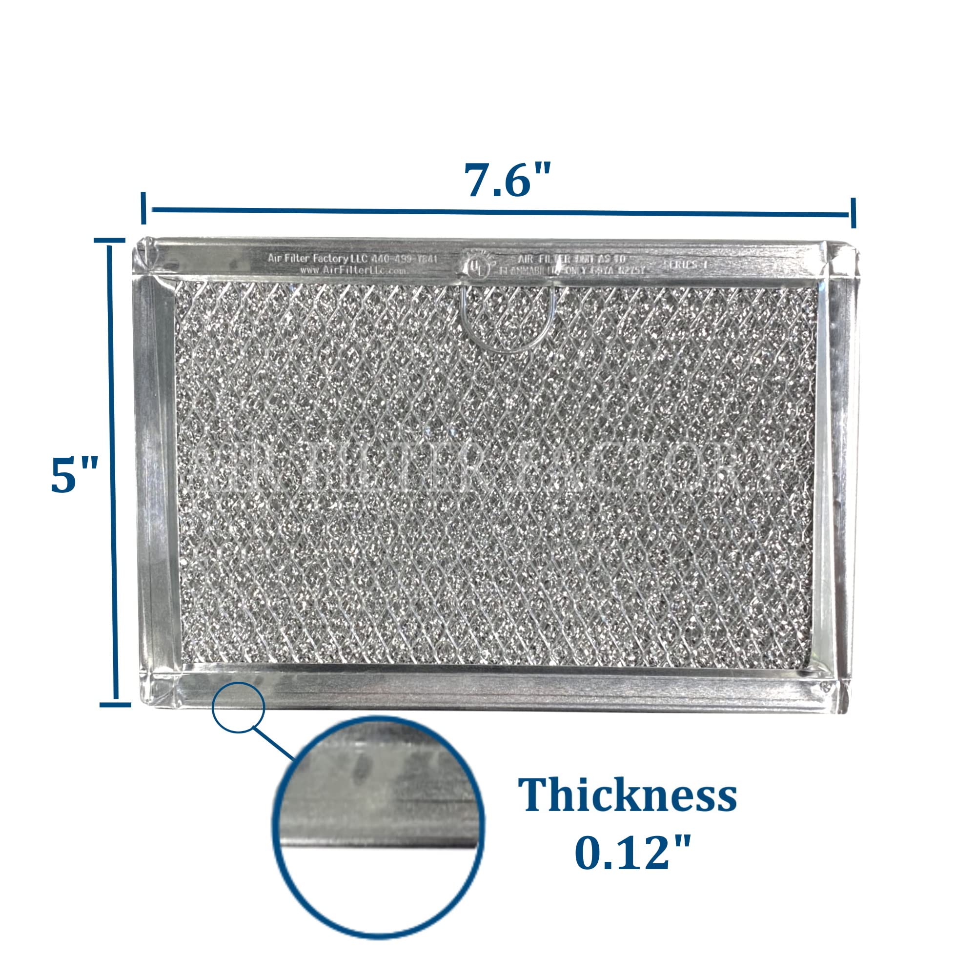 12-Layer Air Filter Factory 5'' X 7.5'' Pull Tab Microwave Grease Filter Replacements For Many Ge, Frigidaire, Magic Chef & Lg M
