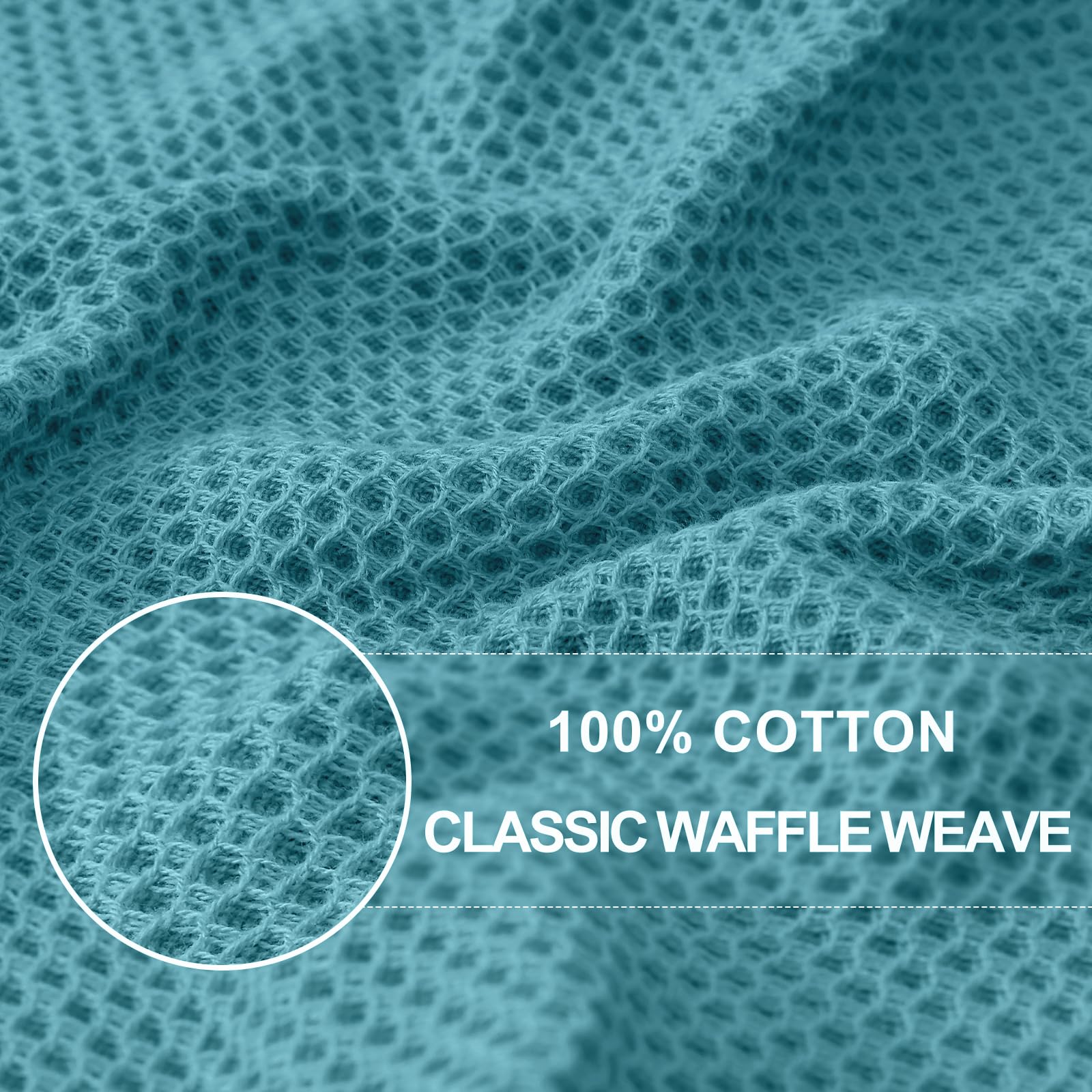 Homaxy 100% Cotton Waffle Weave Kitchen Dish Towels, Ultra Soft Absorbent Quick Drying Cleaning Towel, 13 x 28 Inches, 6-Pack, L