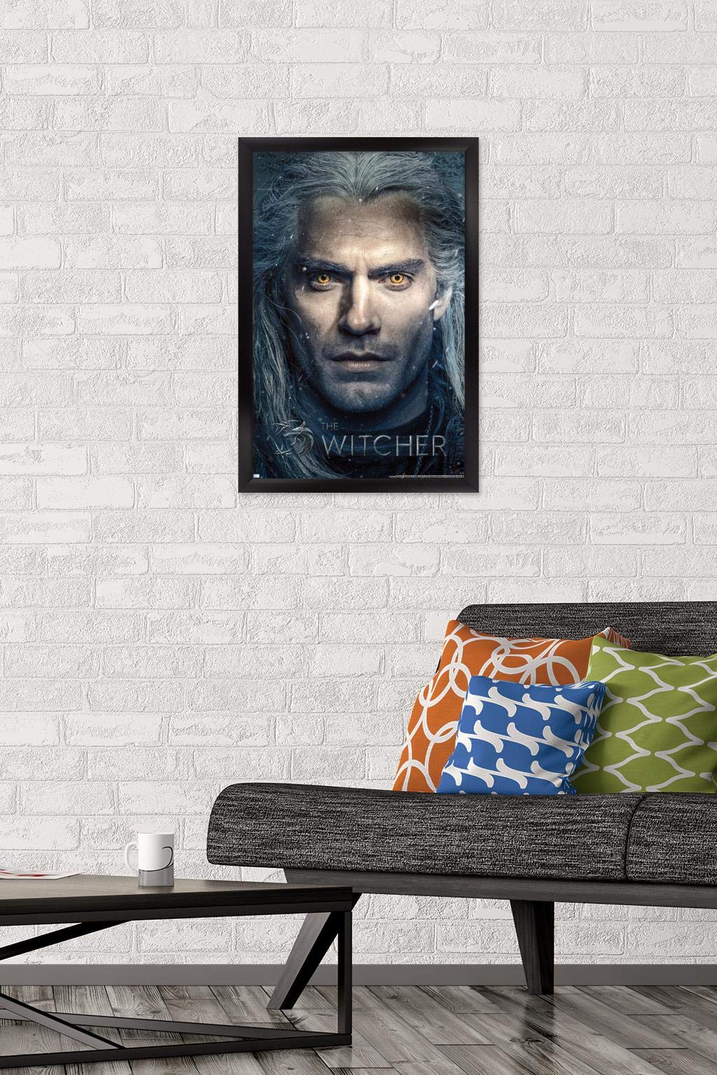 Trends International Netflix The Witcher - Closeup Wall Poster, 14.725'' X 22.375'', Black Framed Version
