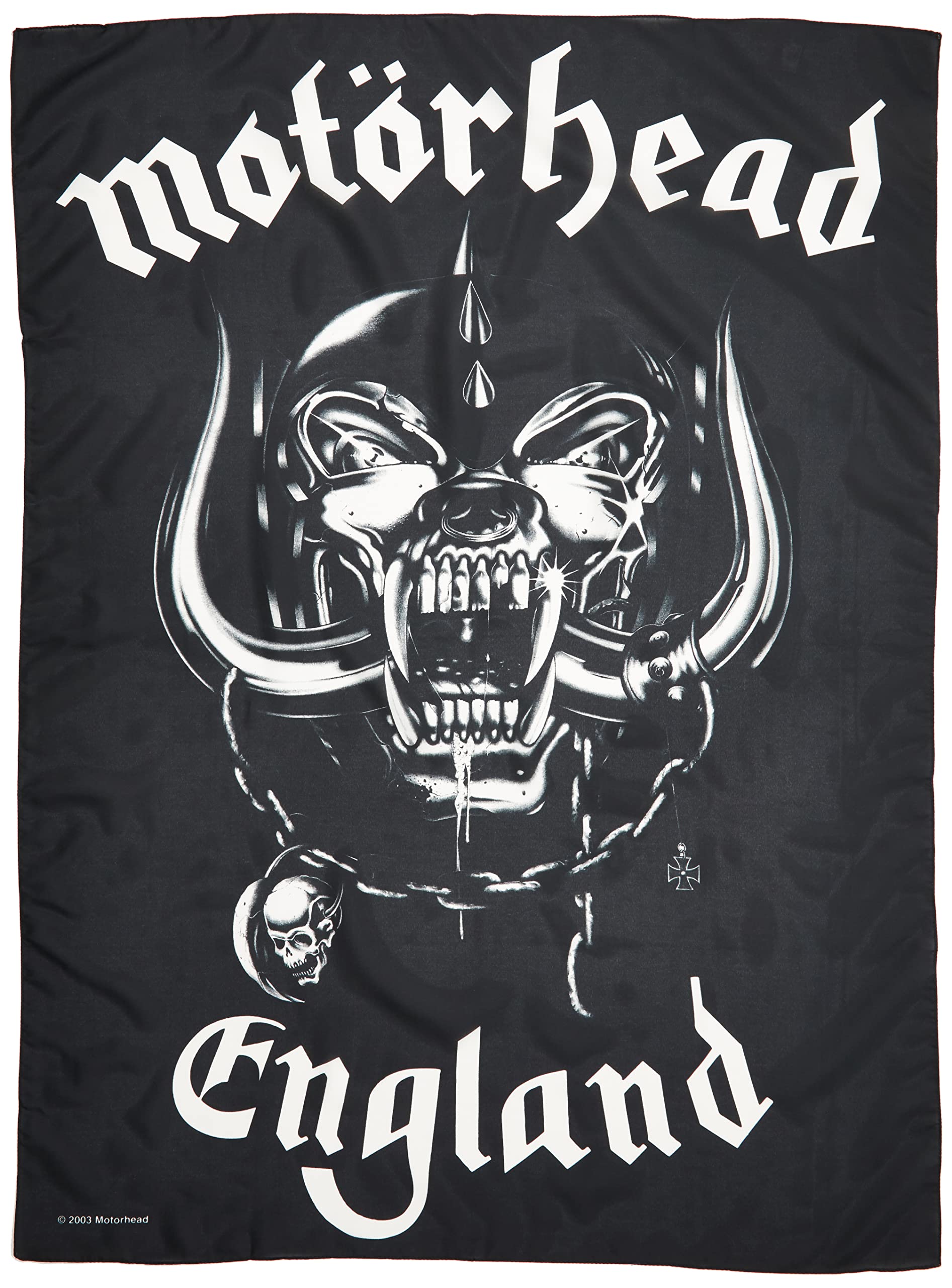 Heart Rock Original Motorhead England Flag, Fabric, Multicolor, 110X75X0Cm