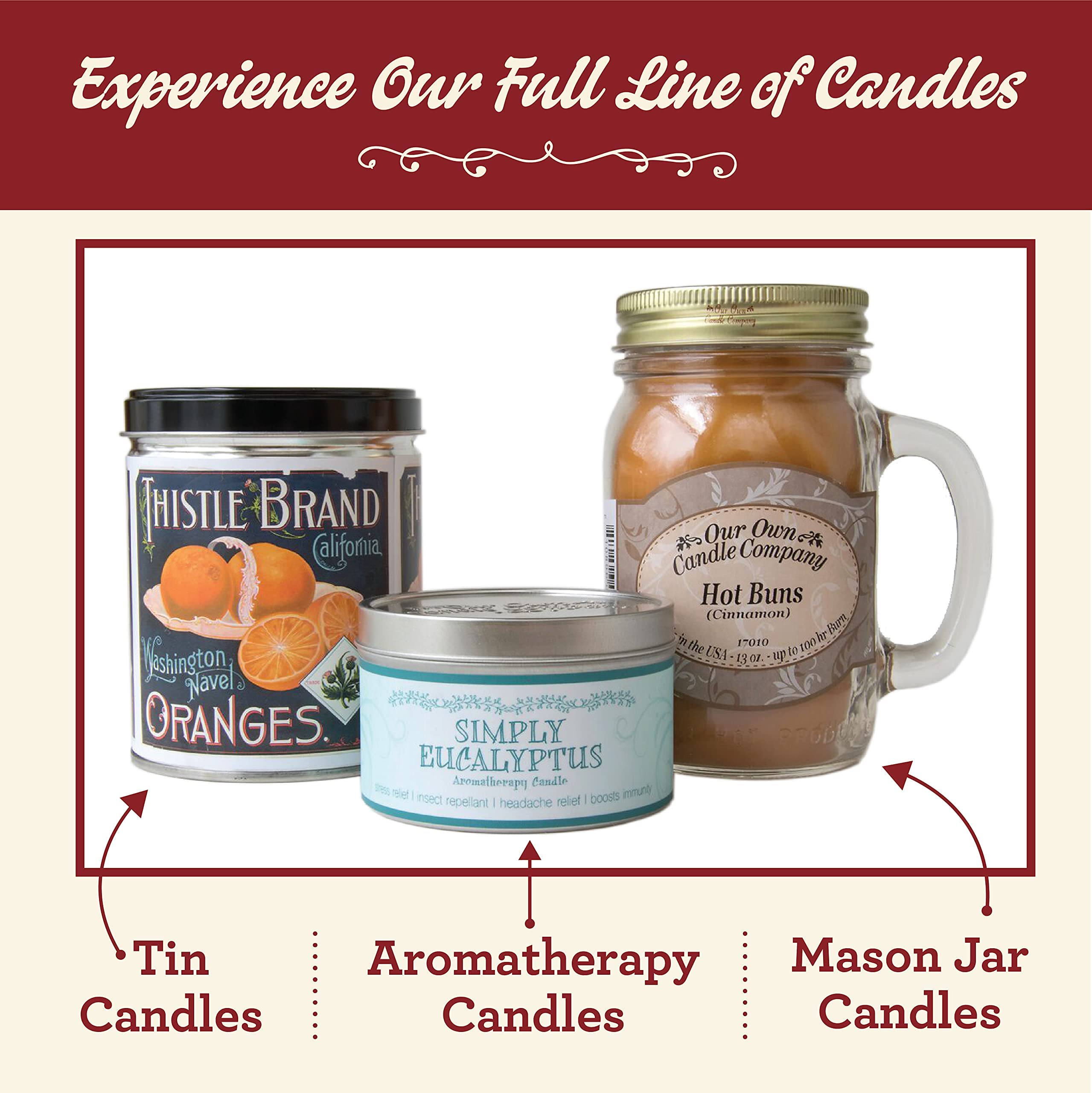 Our Own Candle Company, Pumpkin Cream Pie, Cinnamon, and French Vanilla Scented Mason Jar Candle, 100 Hour Burn Time, Made in Th