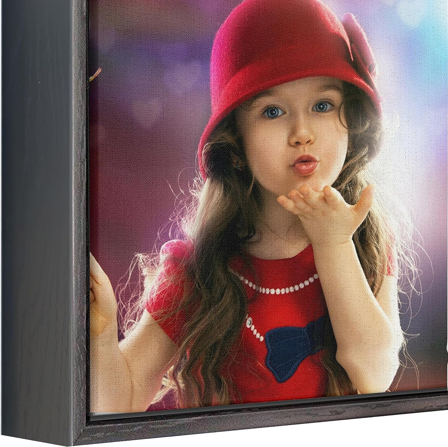 Personalized Custom Canvas Prints: Photo On Canvas (Black 24X36) Transform Your Photos Into Stunning Framed Wall Art Digitally P