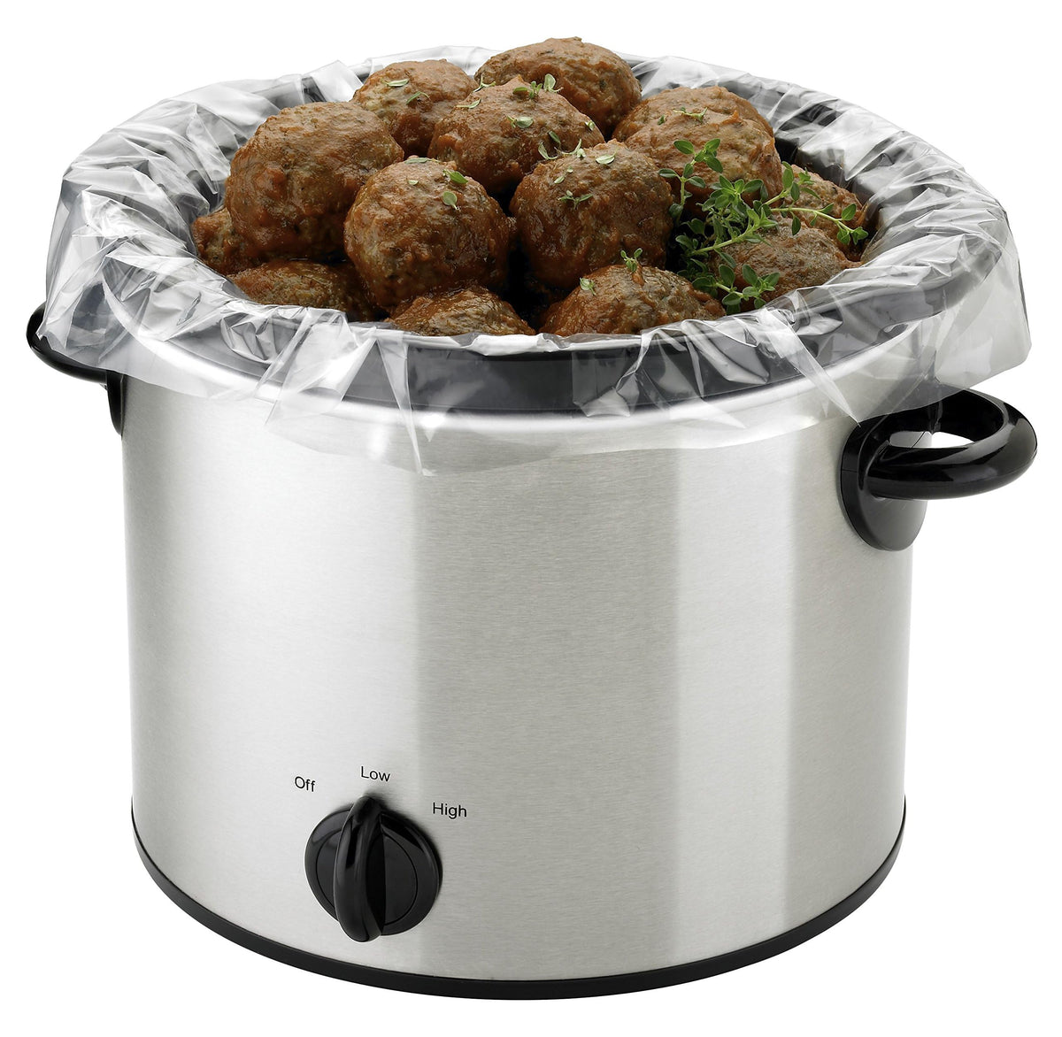 Pansaver Slow Cooker Liners - Disposable Liners For Instant Cleanup With No Scrubbing - Fits 3-6 Quarts, 4 Count