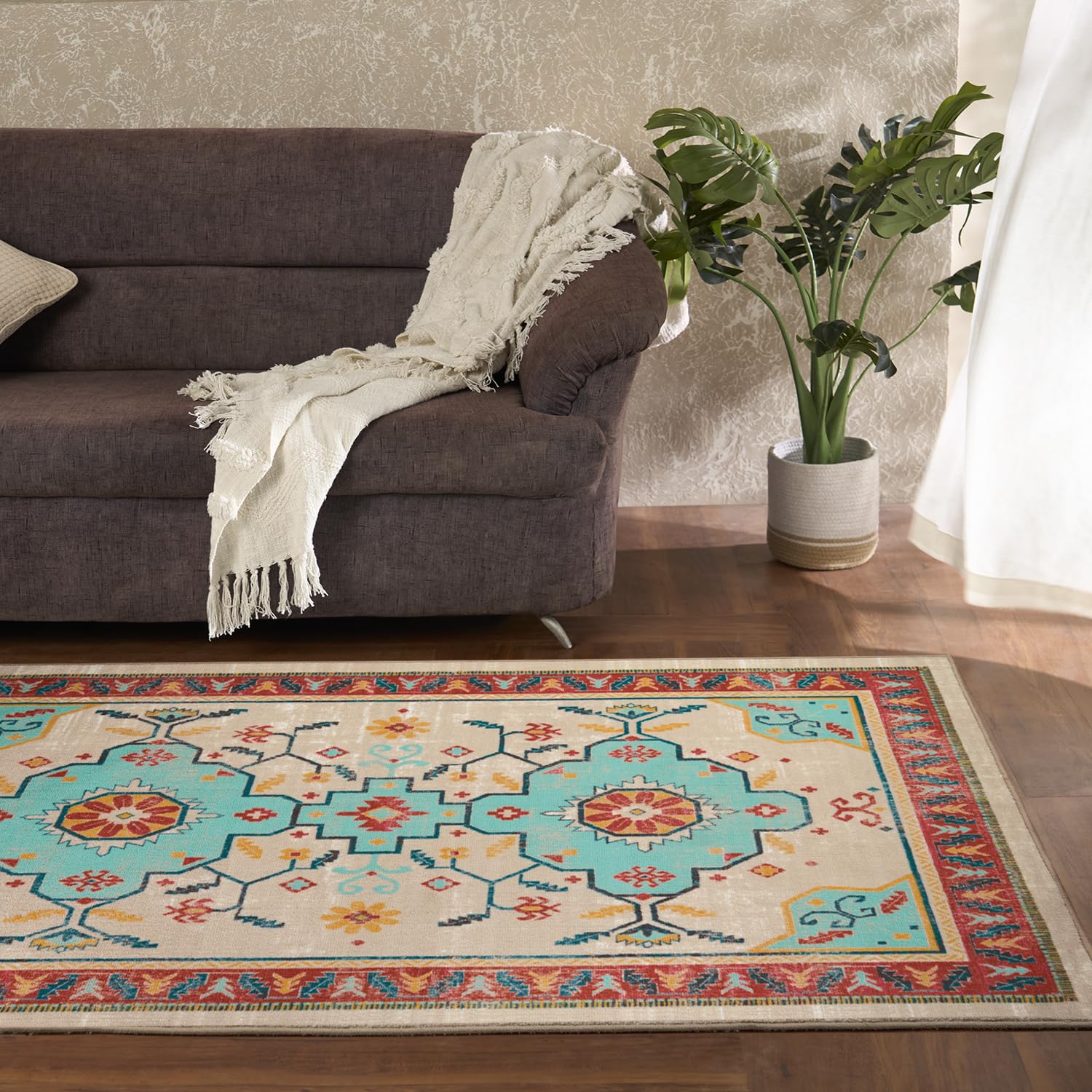 Welspun Wonder-Full Polyster Carpet-Beige