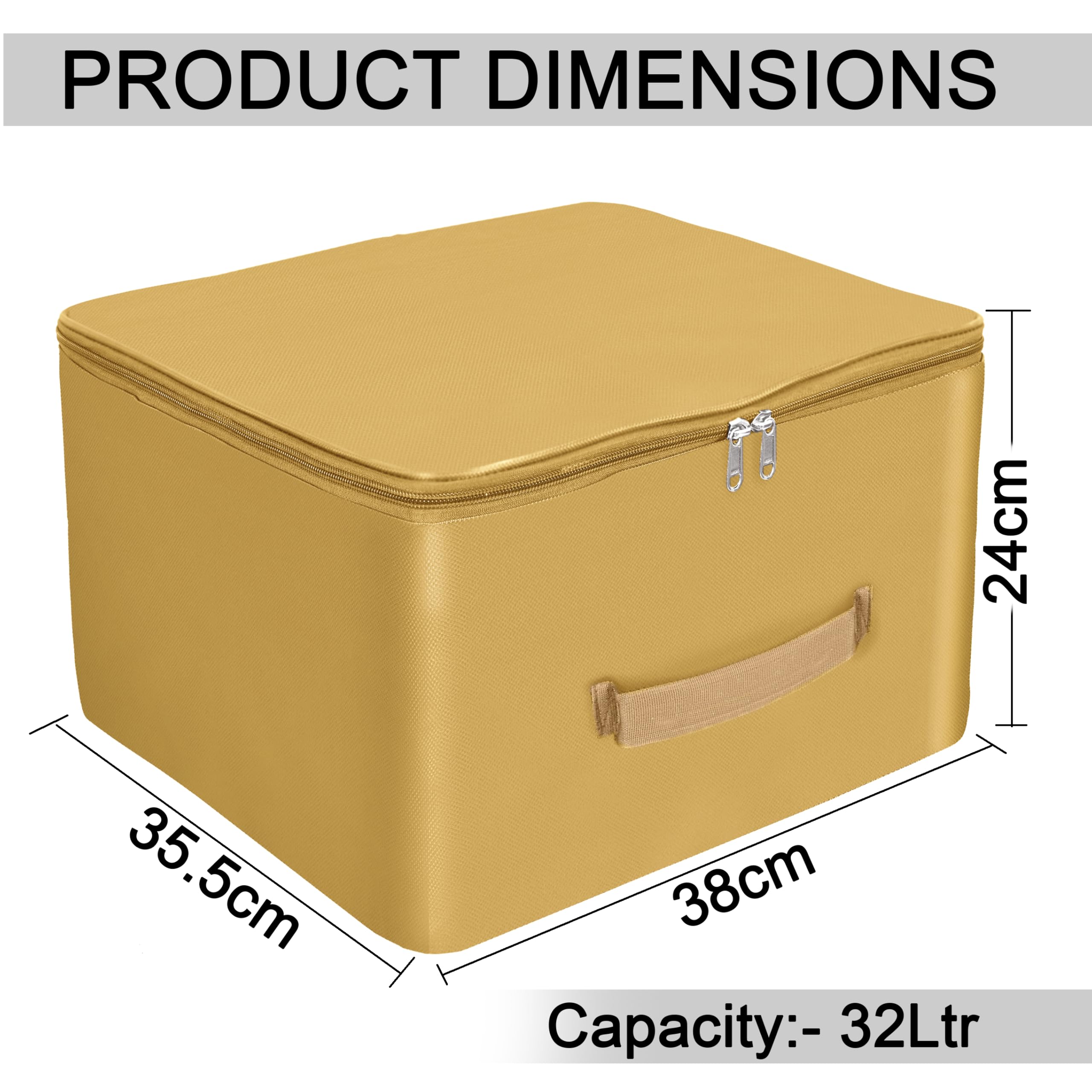 Storite 5 Pack Nylon Wardrobe Bag Underbed Moisture Proof Cloth Storage Organizer, Storage Box For Clothes Saree Bags With Zippe