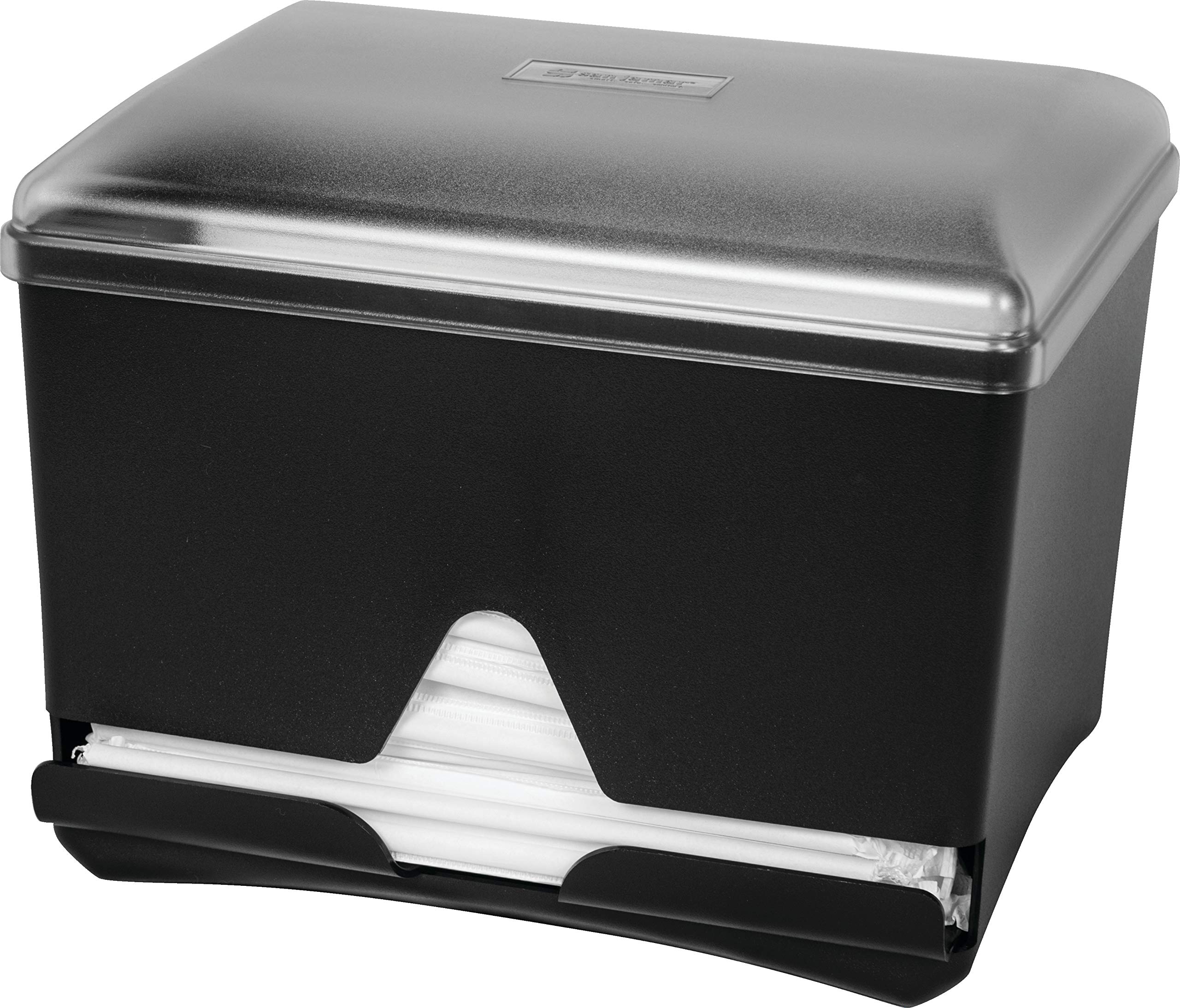 San Jamar Junior Bulk Straw Dispenser Holds 500 Straws For Restaurants, Dining Halls, And Fast Food, Plastic, 10.5 X 10.5 X 8.5
