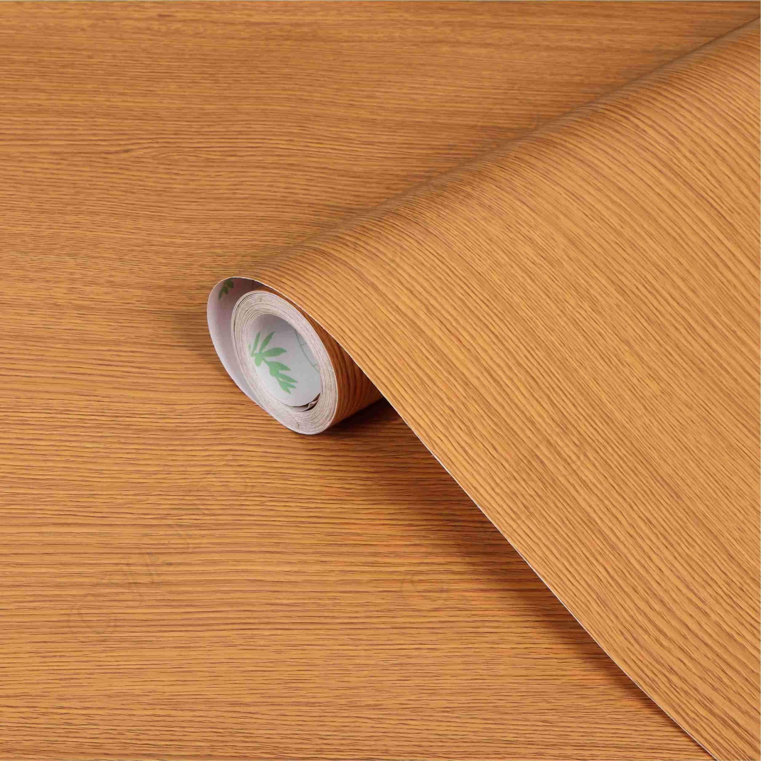 KREEPO Self Adhesive Wood Grain Wallpaper Waterproof Old Furniture Vinyl Stickers Wooden Door Wardrobe Desktop PVC Wall Papers C