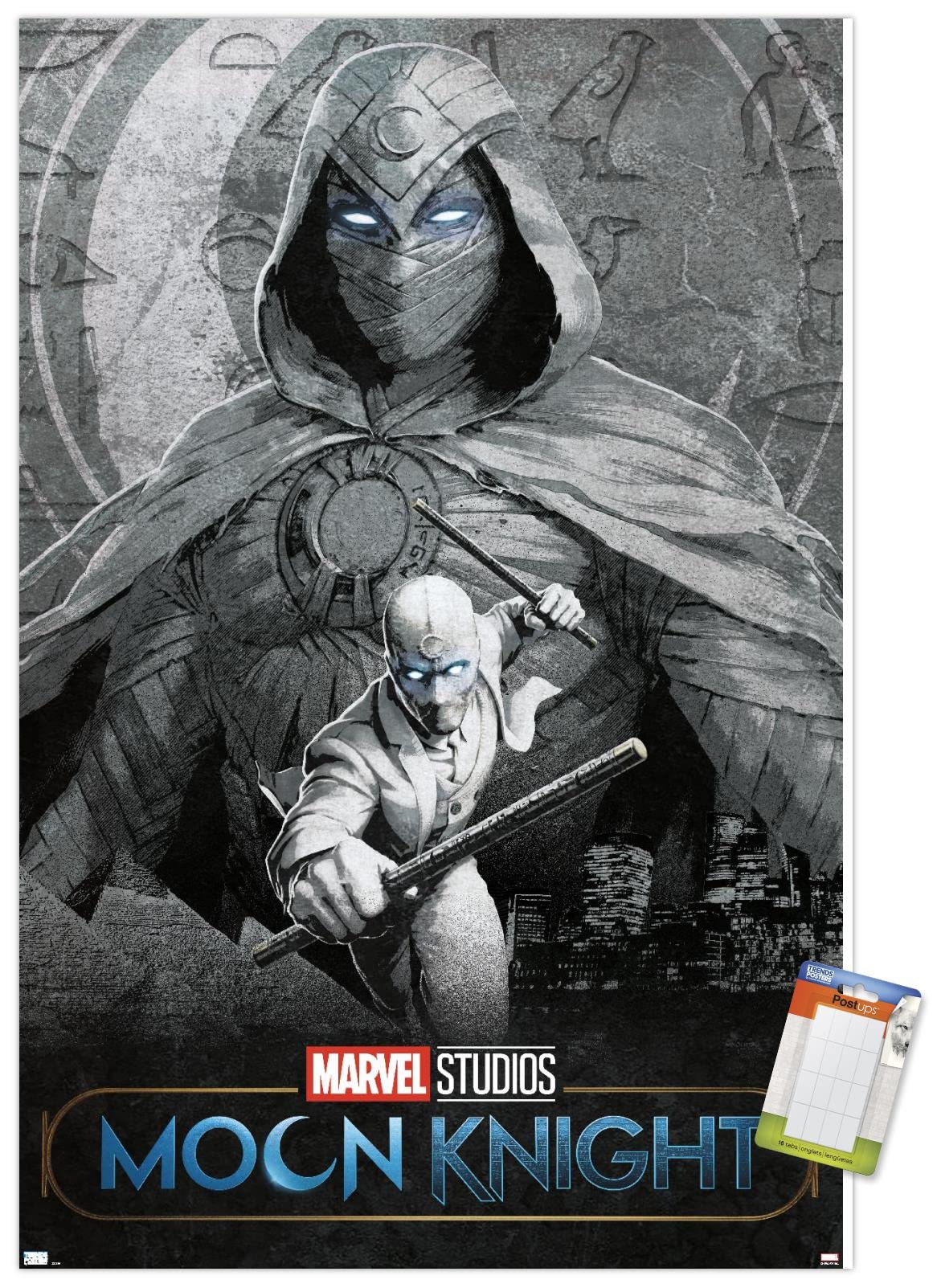Trends International Marvel Moon Knight - Teaser Wall Poster, 22.375'' X 34'', Poster & Mount Bundle