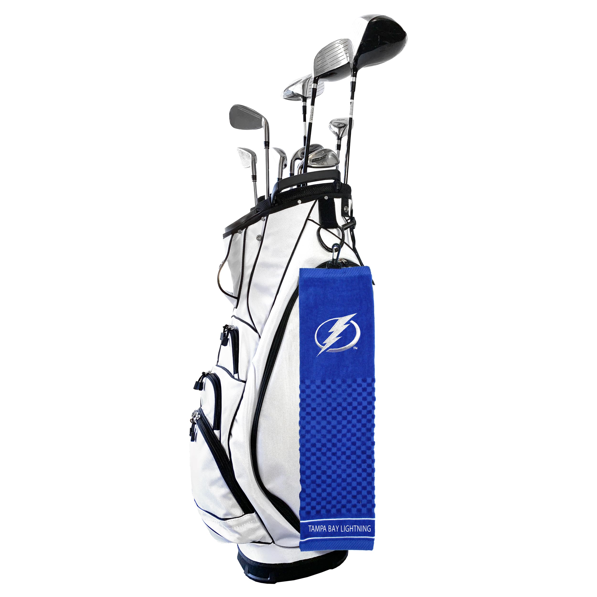 Team Golf NHL Tampa Bay Lightning Embroidered Golf Towel Embroidered Golf Towel  Checkered Scrubber Design  Embroidered Logo