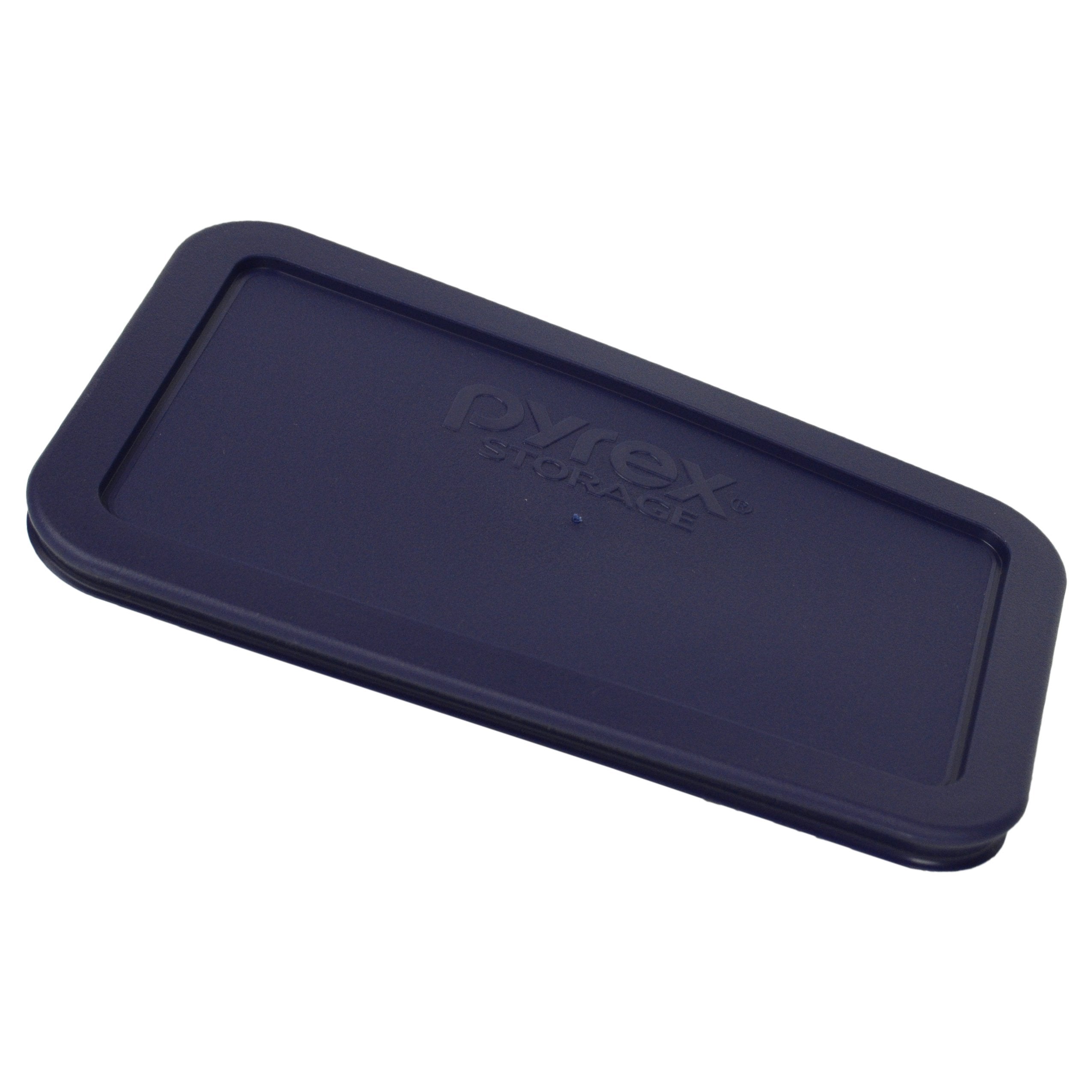 Pyrex Bundle - 4 Items: 7214-Pc 4.8-Cup Dark Blue Rectangle Plastic Food Storage Lids Made In The Usa