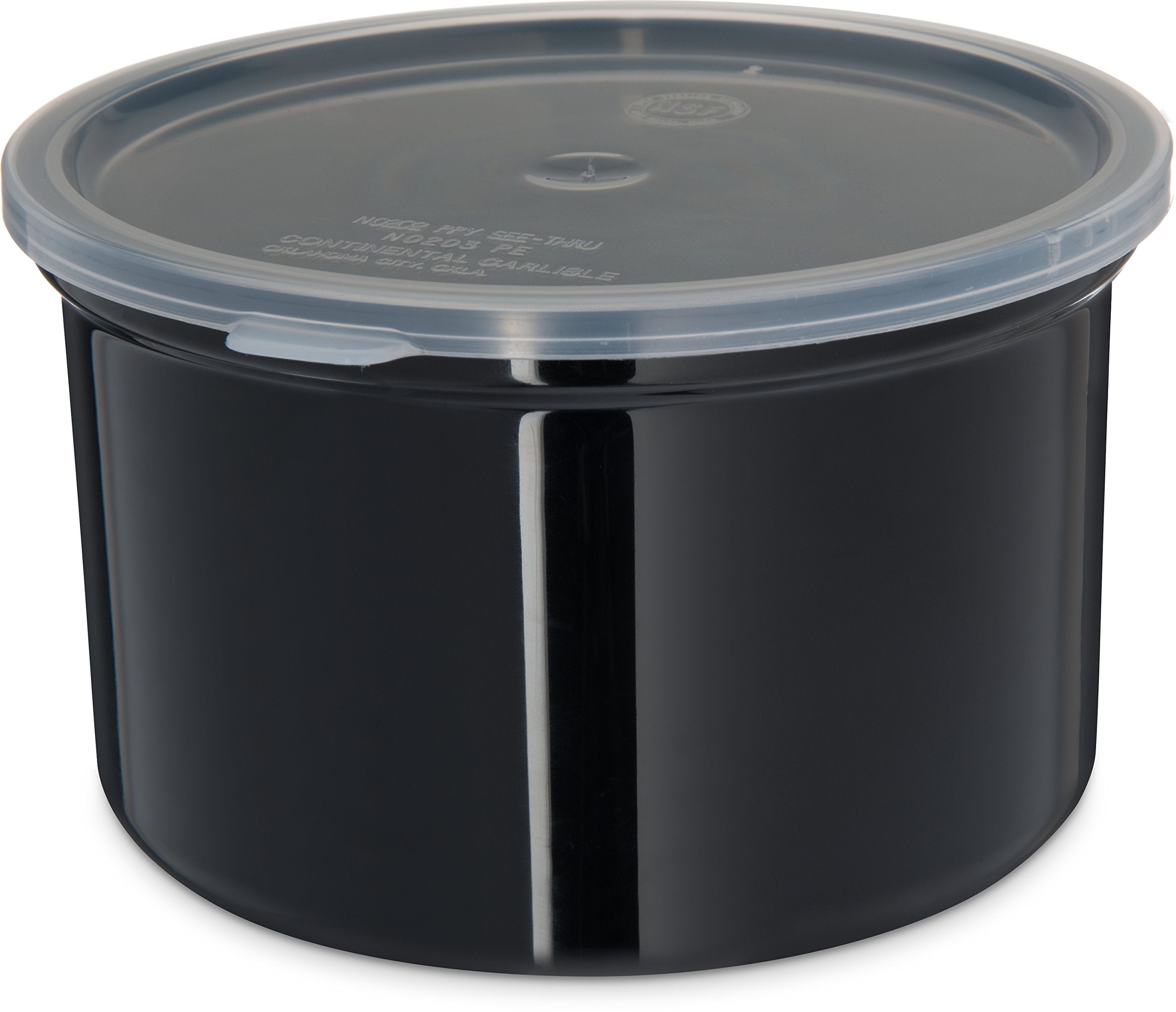 Carlisle Foodservice Products Classic Round Storage Container Crock With Lid For Kitchen, Restaurants, Home, Plastic, 1.5 Quarts