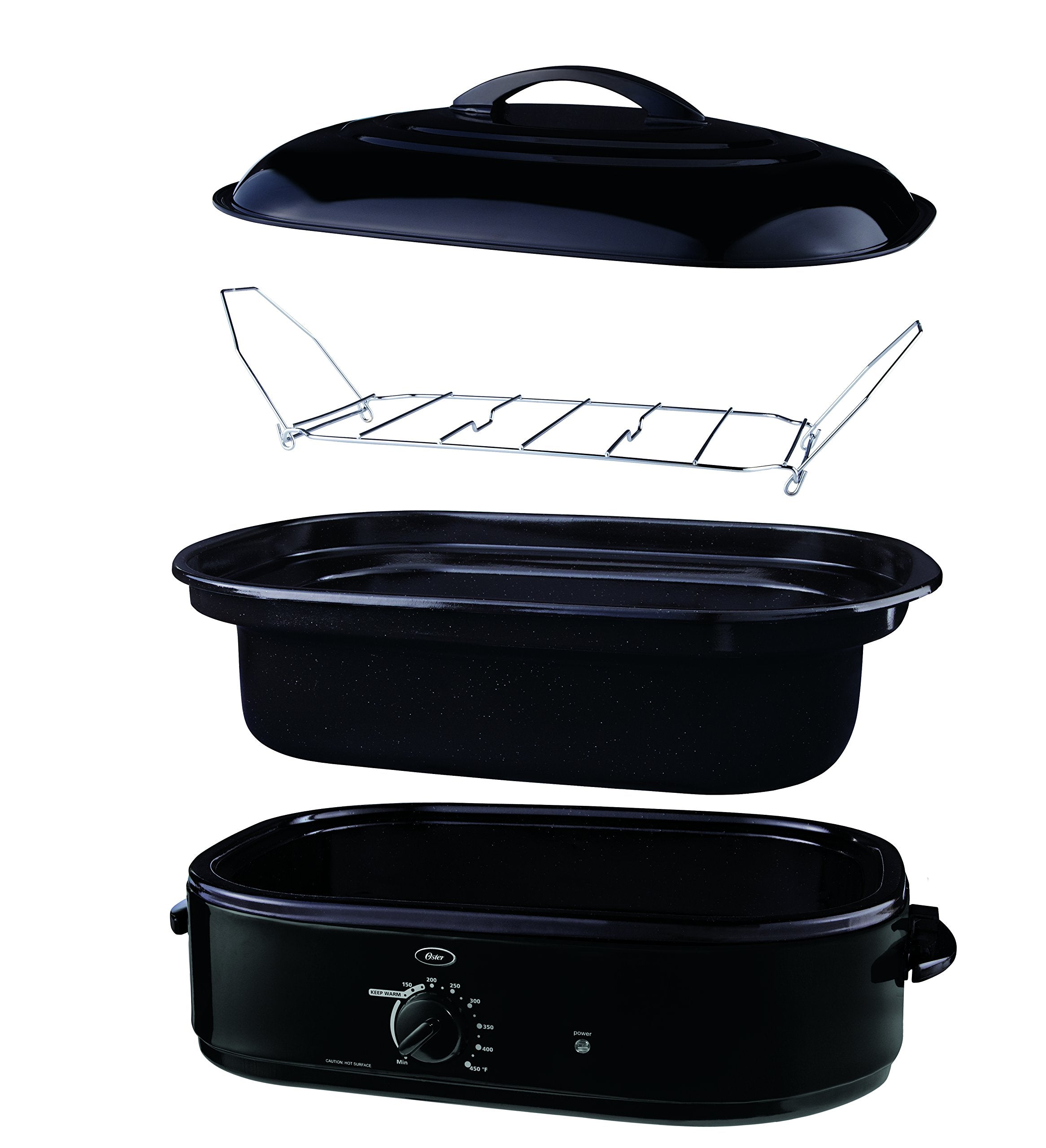 Oster Roaster Oven With Self-Basting Lid, 18 Quart, Black (Ckstrs18-Bsb-W)