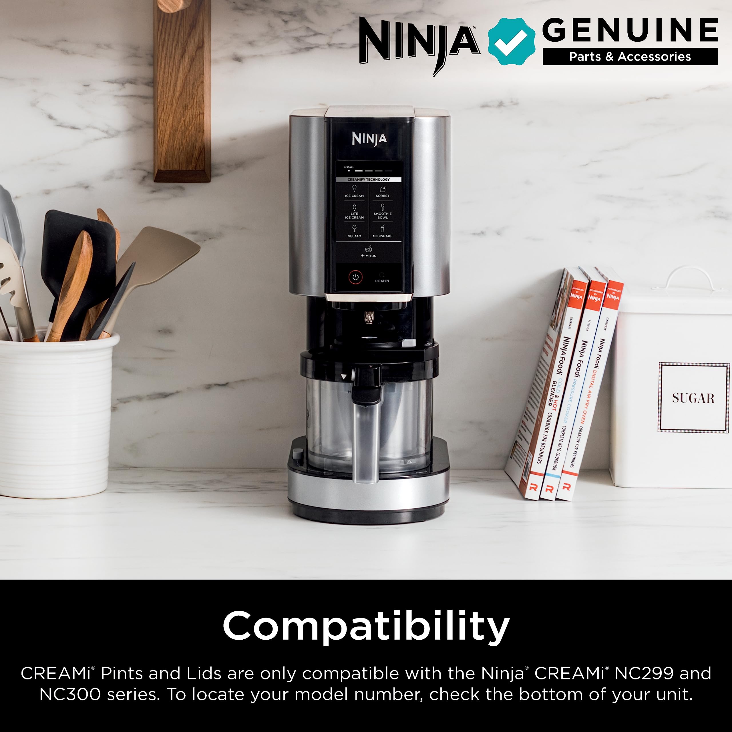 Ninja Creami Pints , Compatible With Nc299Amz & Nc300S Series Creami Ice Cream Makers, Genuine Ninja Pint, Bpa-Free & Dishwasher