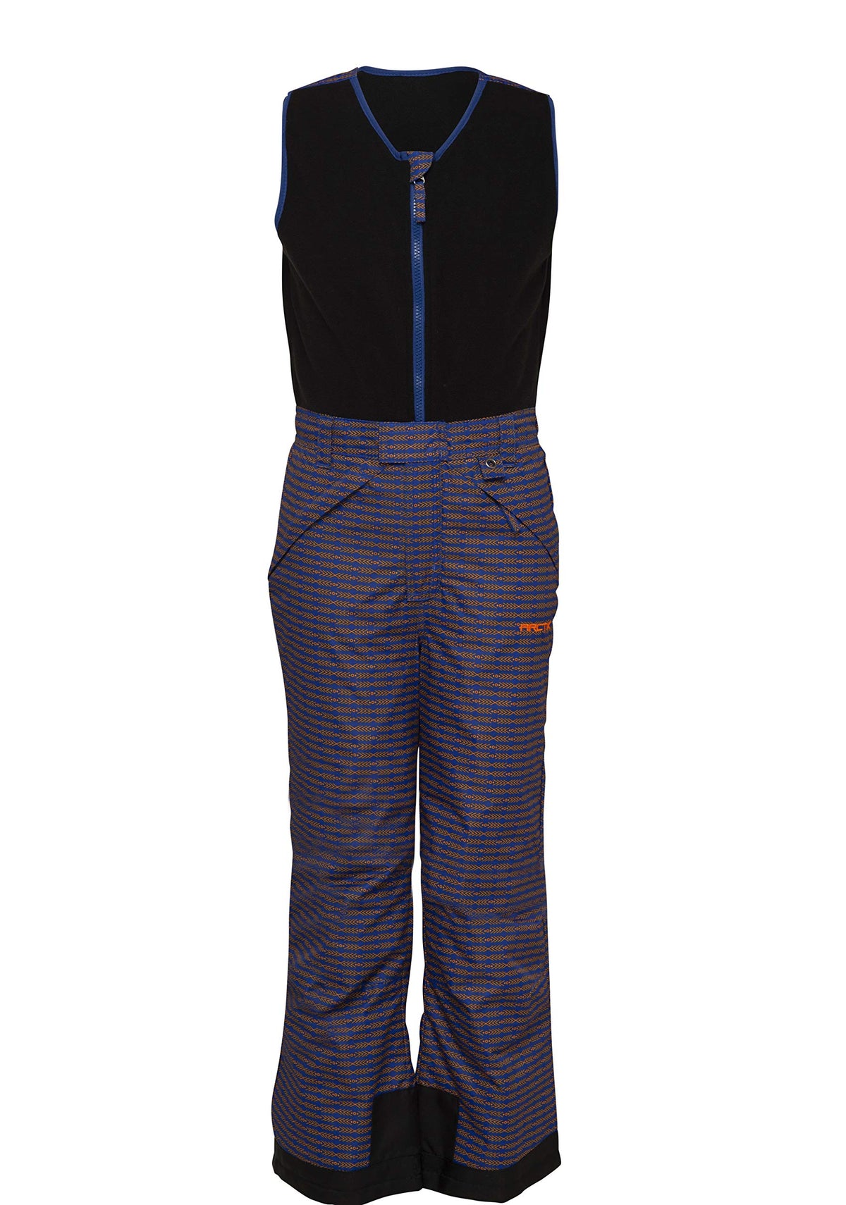 Arctix Kids Limitless Fleece Top Bib Overalls, Arrowhead Royal Blueorange, Large