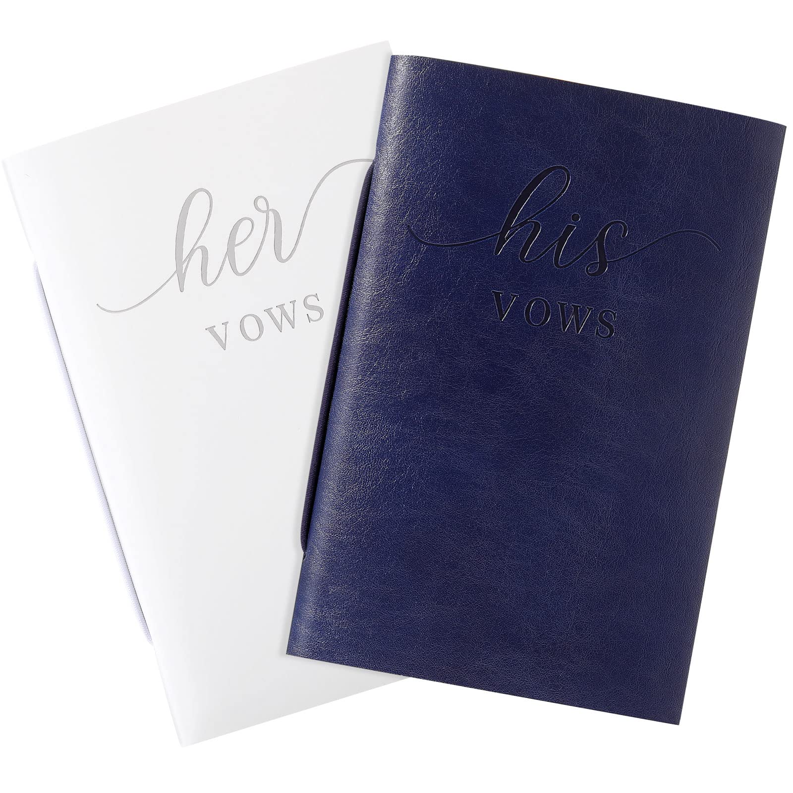 2 Pcs Wedding Vow Books His And Hers Vow Books Vow Notebook For Wedding Vows Journal Wedding Day Officiant Book 5.9 X 3.9 Inch,