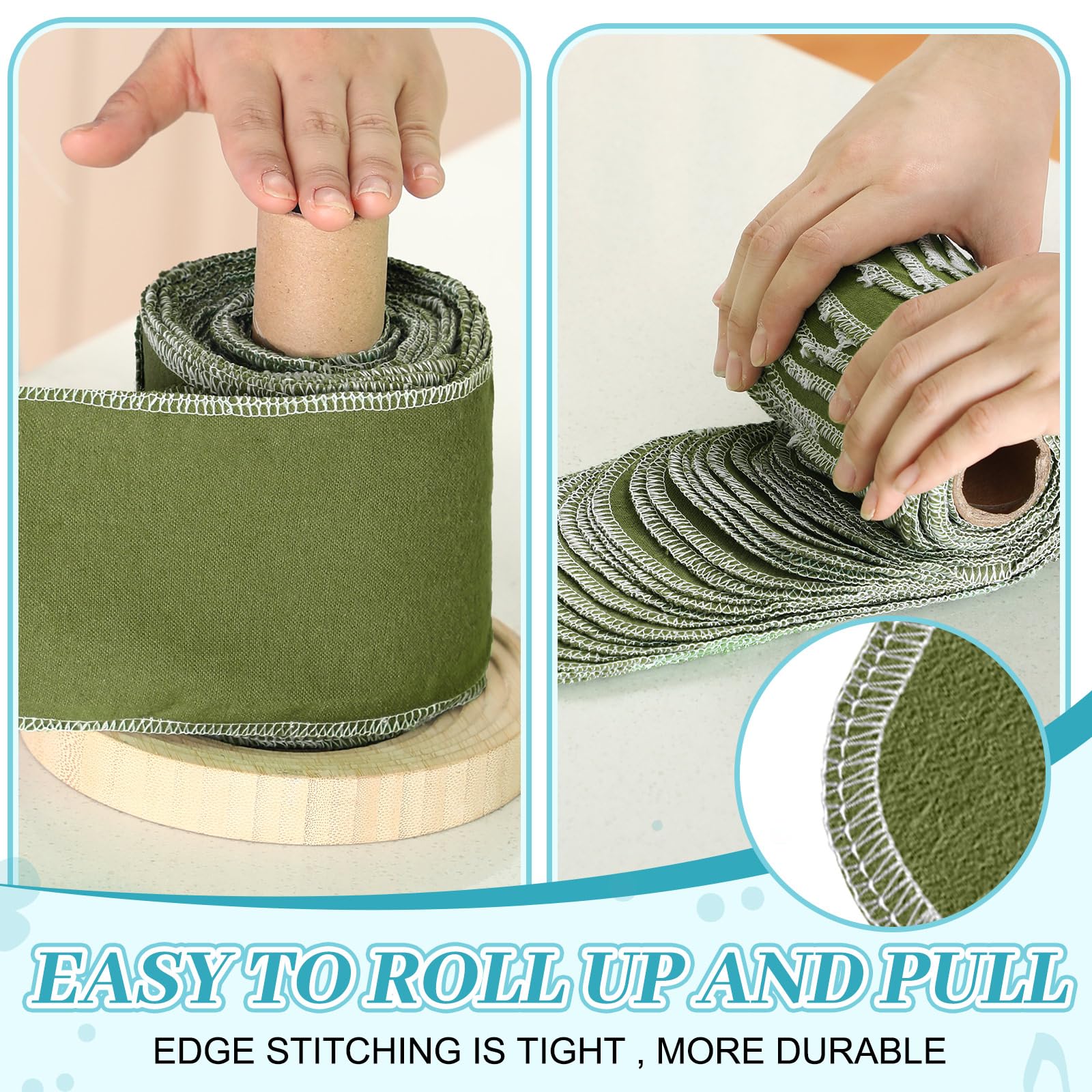 FuWeave 30 Pack Reusable Toilet Paper Towels Bidet Towels Reusable Washable Toilet Paper Bulk Paperless Rolls Cotton Treadmill F