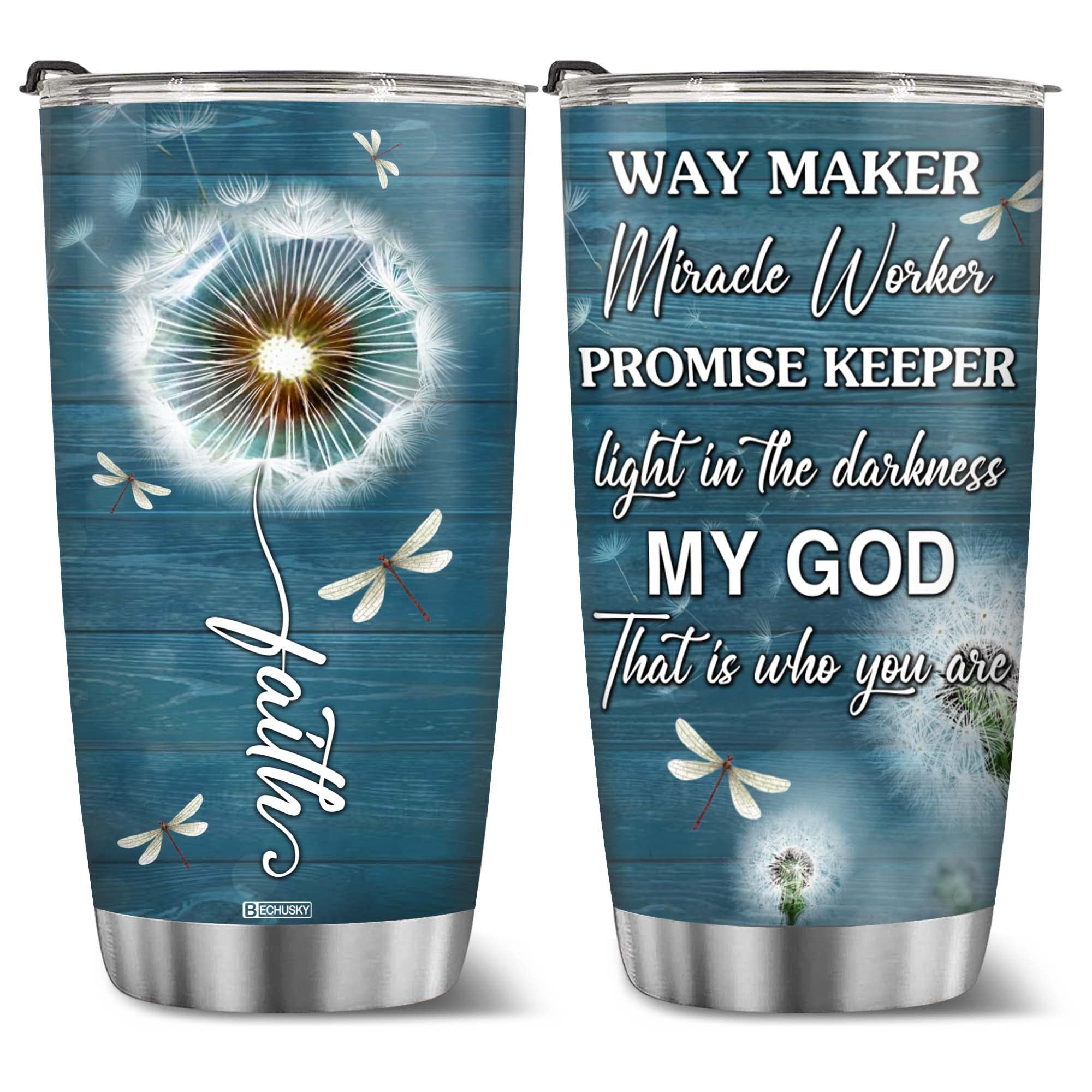 Bechusky Christian Gifts Religious Gifts For Women Faith Dragonfly Dandelion Christian Gifts For Women - Birthday Gifts For Wome