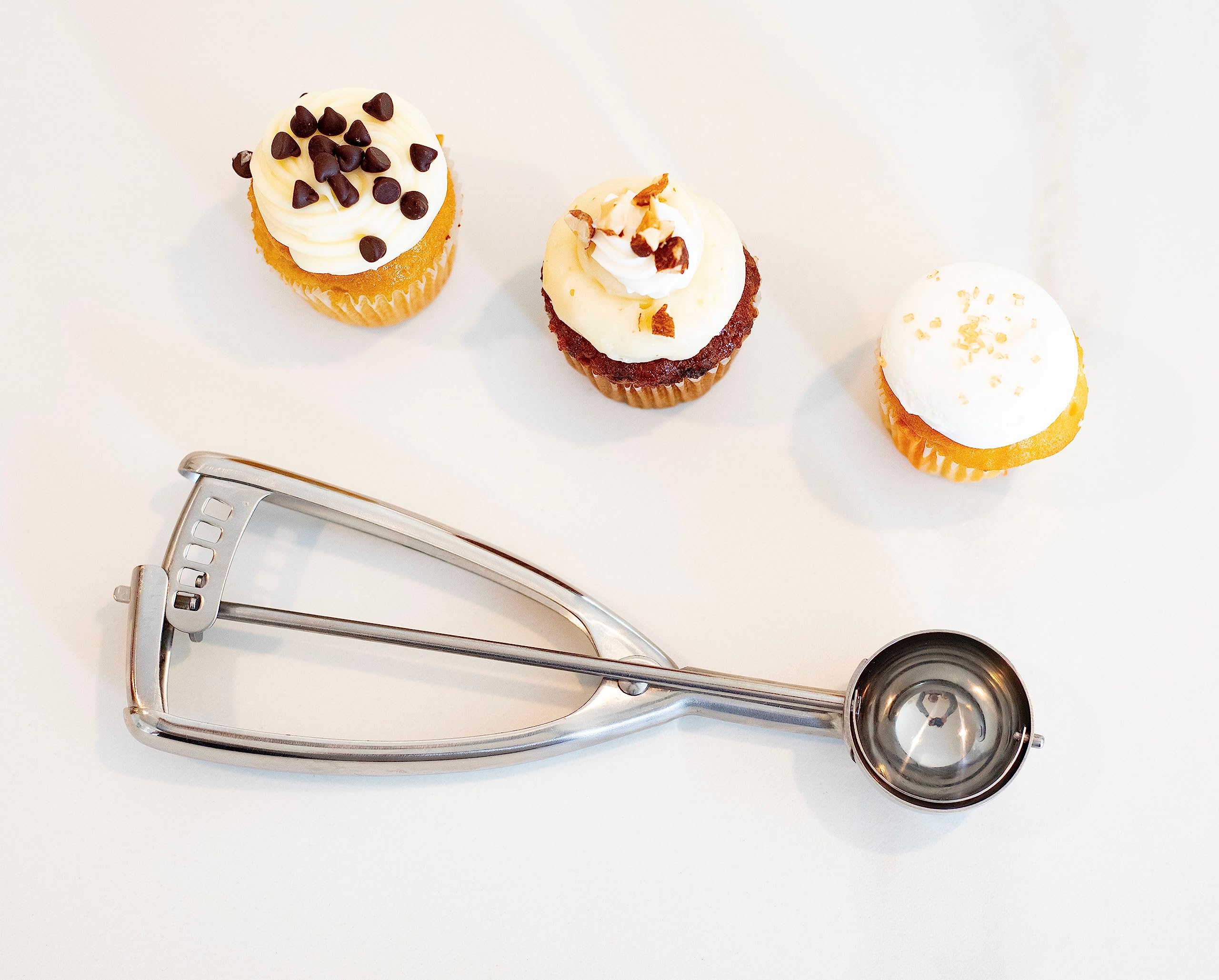 Jenaluca Medium Scoop - Cookie Scoop & Mini Cupcake Scoop - #50 1.5 Tablespoon - Cookie Baking Scoop - 18/8 Stainless Steel