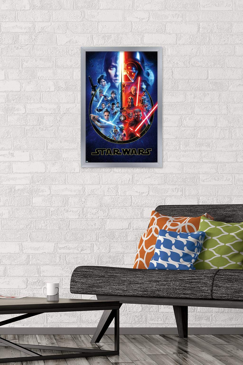 Trends International Star Wars - Skywalker Saga Wall Poster, 14.725'' X 22.375'', Silver Framed Version