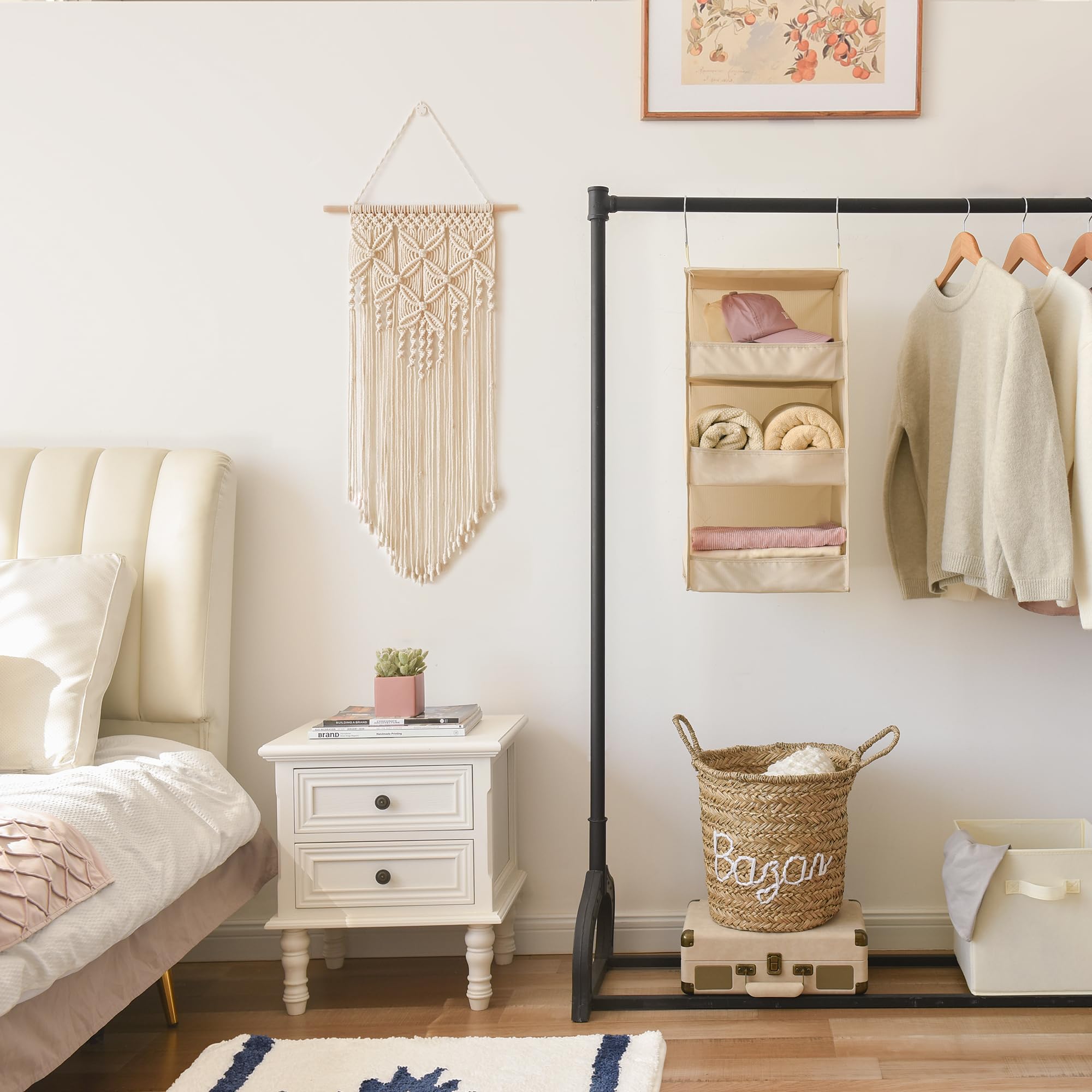 Granny Says 3-Shelf Hanging Closet Organizer, Closet Organizers And Storage, Closet Storage Hanging Shelves, Clothes Organizer F