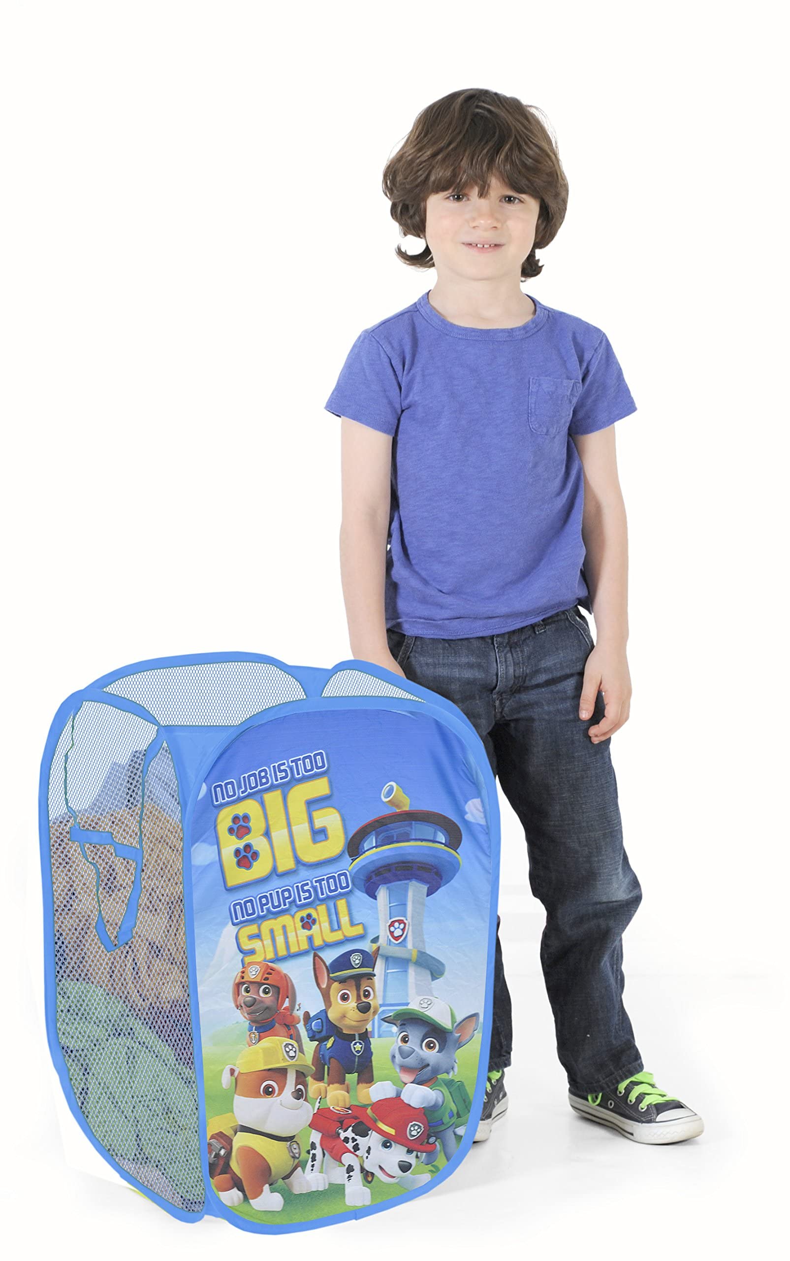 Idea Nuova Nickelodeon Paw Patrol Pop Up Hamper With Durable Carry Handles, 21'' H X 13.5'' W X 13.5'' L''