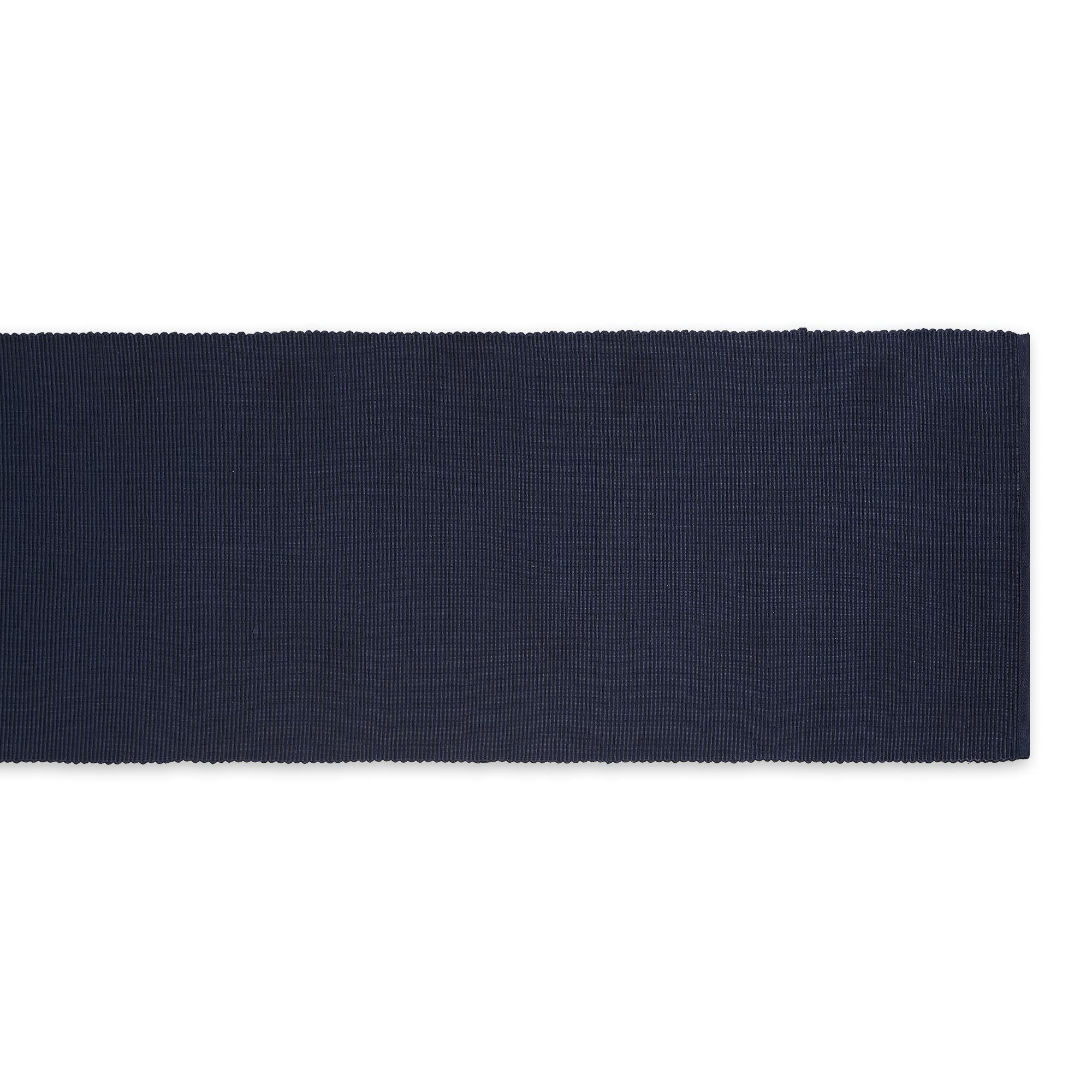 Dii Basic Everyday Ribbed Tabletop 100% Cotton, Table Runner, 13X72, Nautical Blue