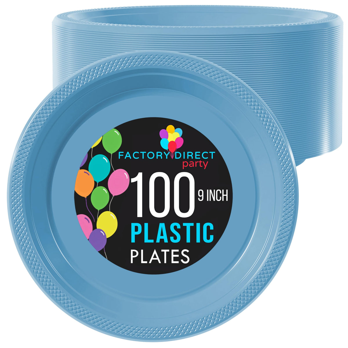 Exquisite Light Blue Plastic Plates For Party 9 Light Blue Disposable Plates For Party Supplies 100 Pcs Disposable Dinner Plat