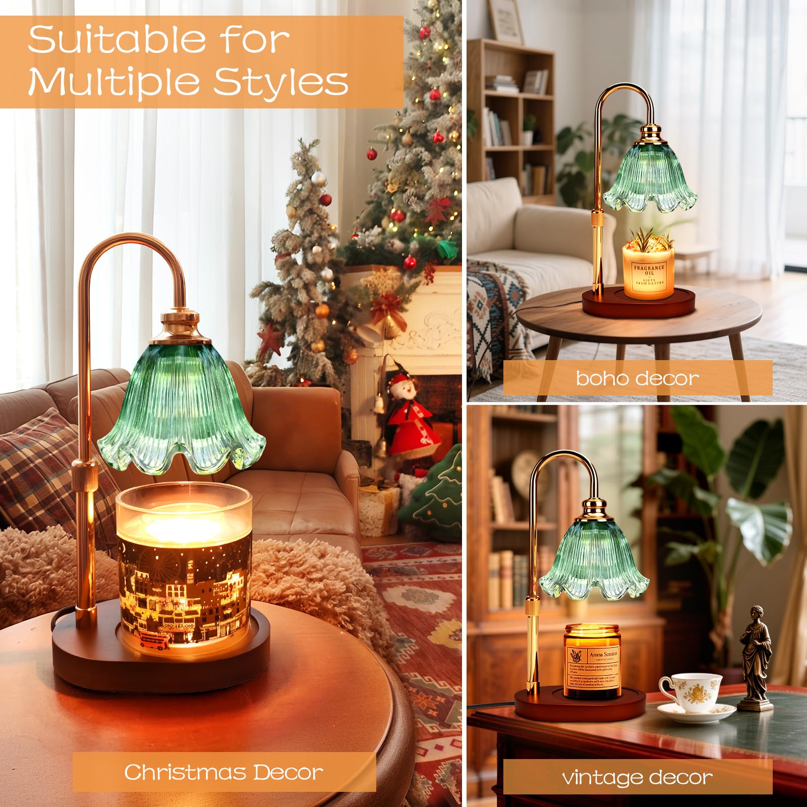 Banbanda Candle Warmer Lamp with Timer Dimmable: Adjustable Height,3 Timing Mode, 4 Level Dimming - Home Bedroom Decor, House Wa