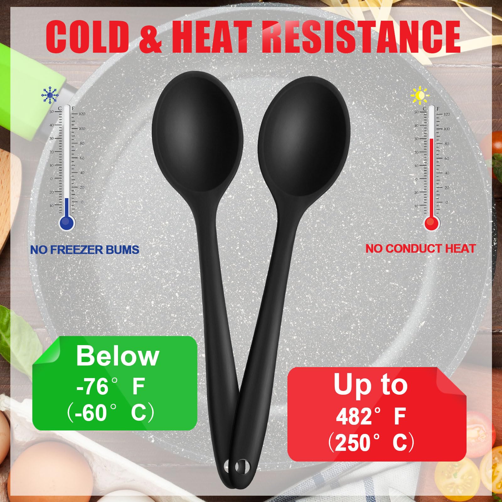 Patelai 4 Pieces Small Multicolored Silicone Spoons Nonstick Kitchen Spoon Silicone Serving Spoon Stirring Spoon For Kitchen Coo