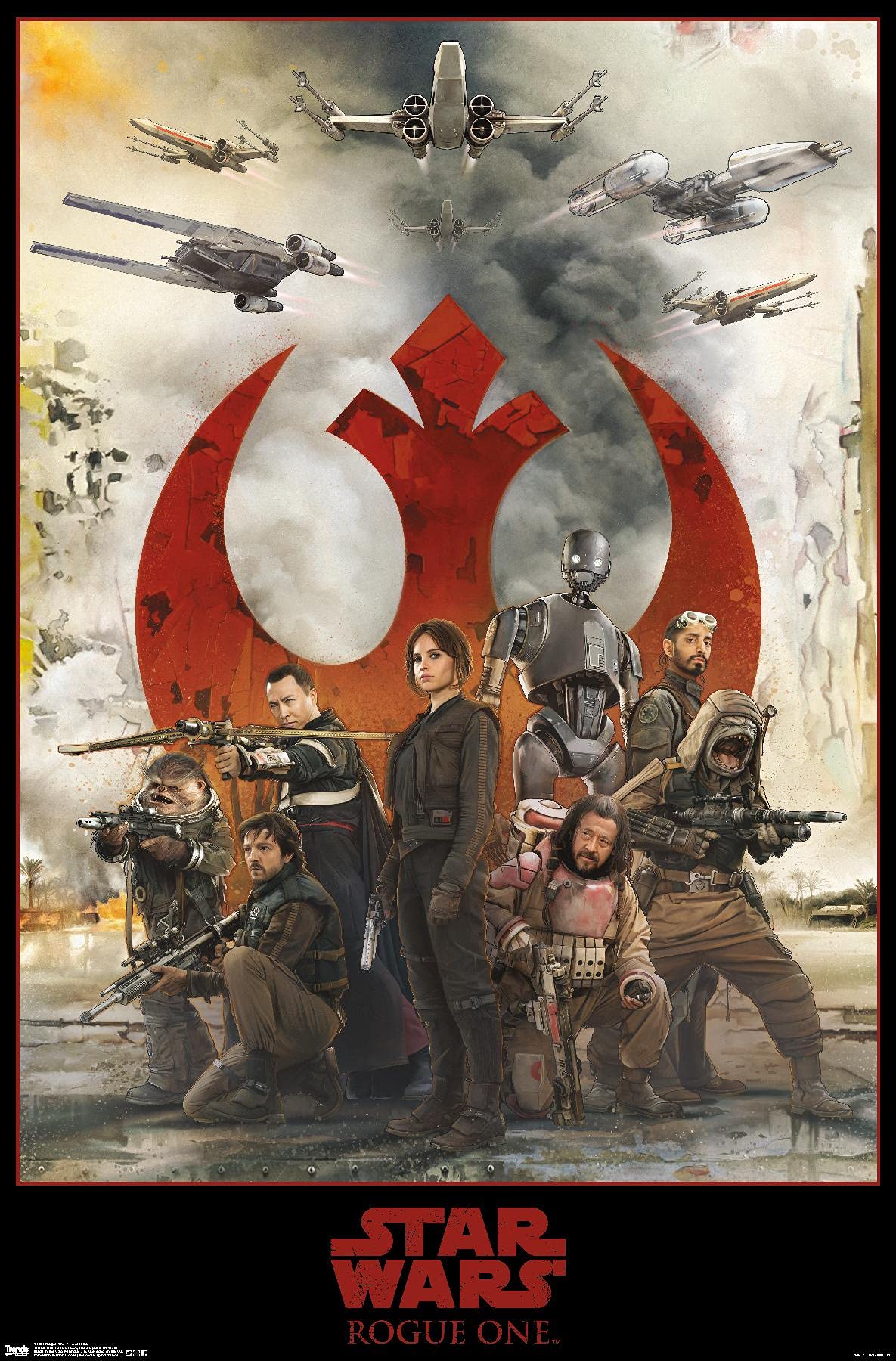 Trends International Star Wars: Rogue One - Assemble Wall Poster, 14.725'' X 22.375'', Premium Unframed Version